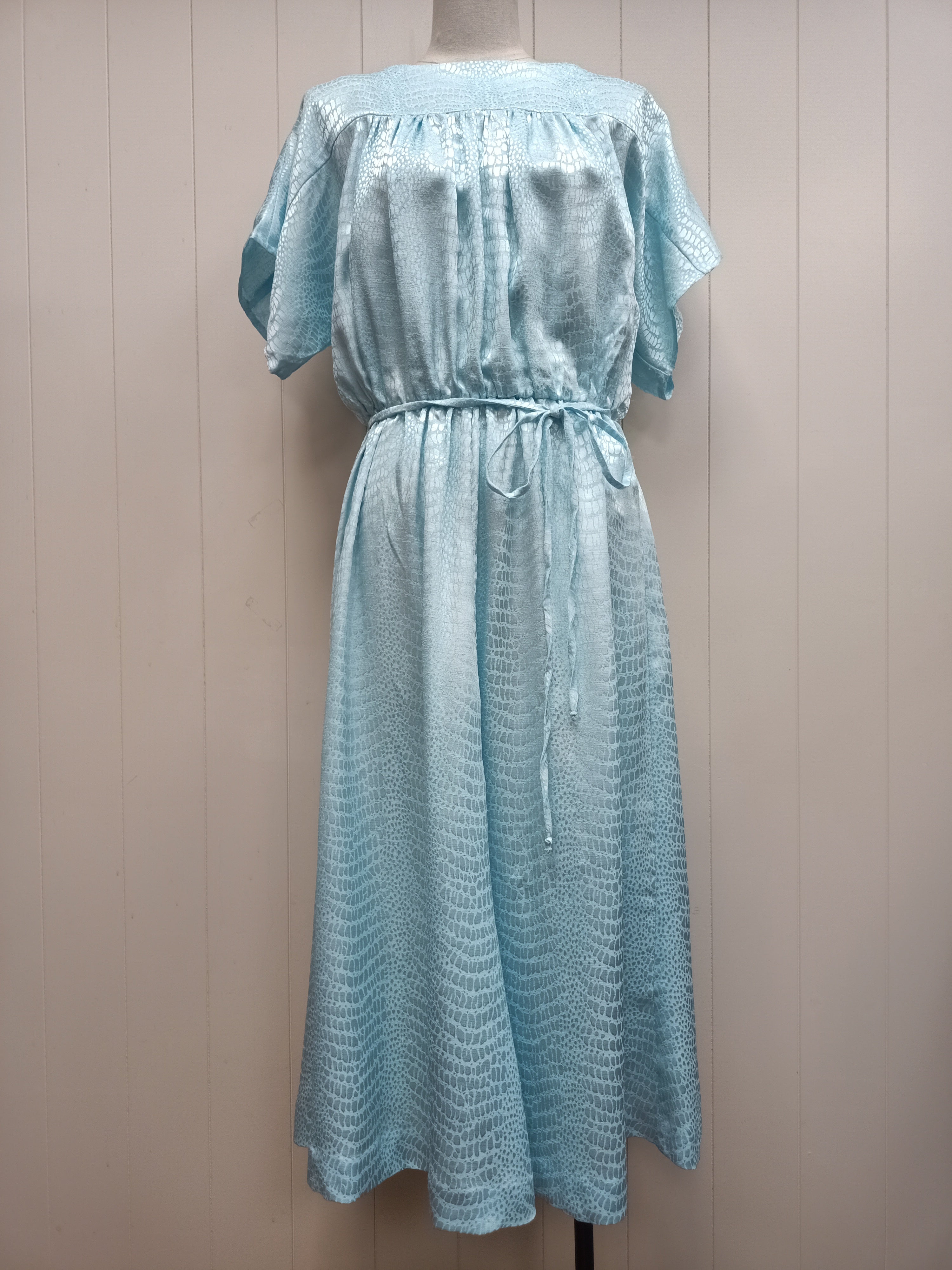 Vintage Snake Texture Satin Dress