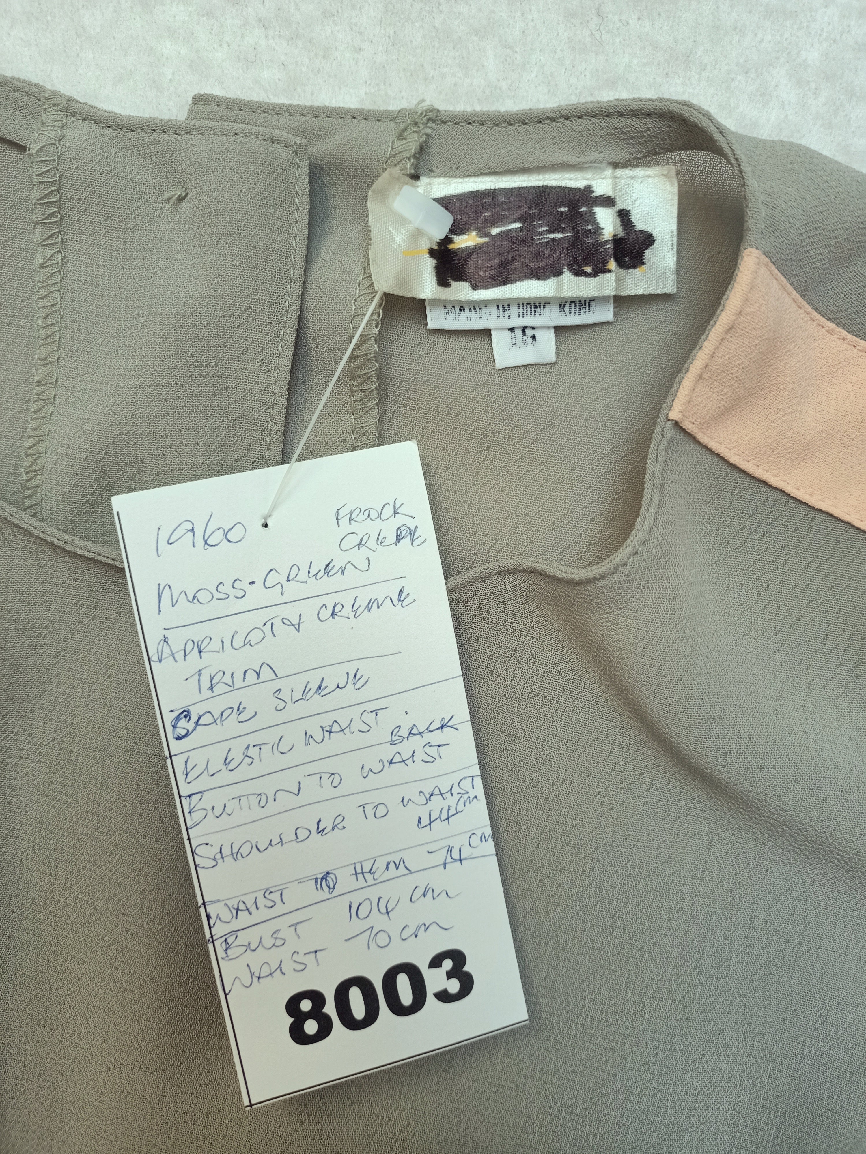 Vintage Sage Crepe Dress
