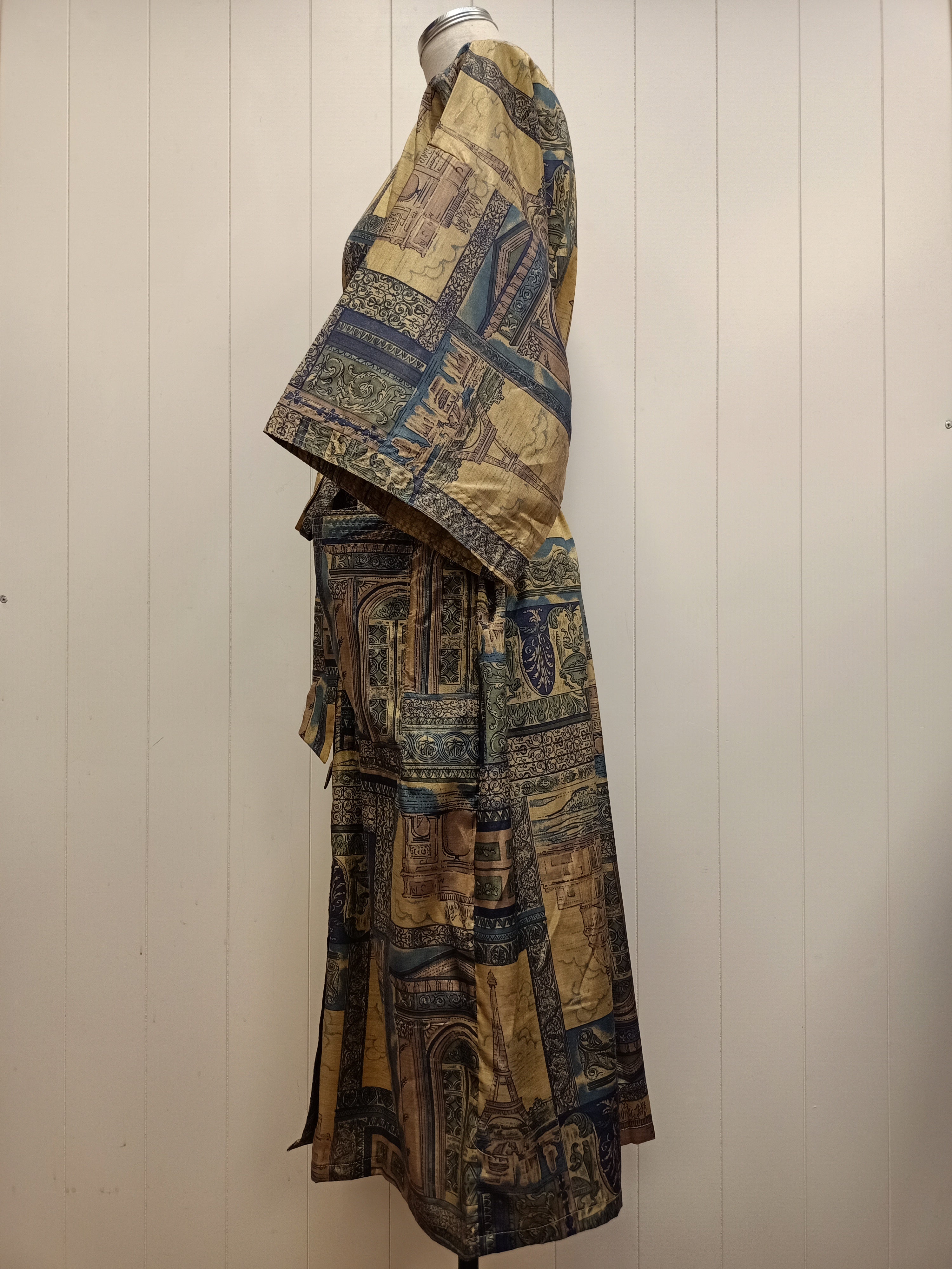 Vintage Architecture Satin Robe