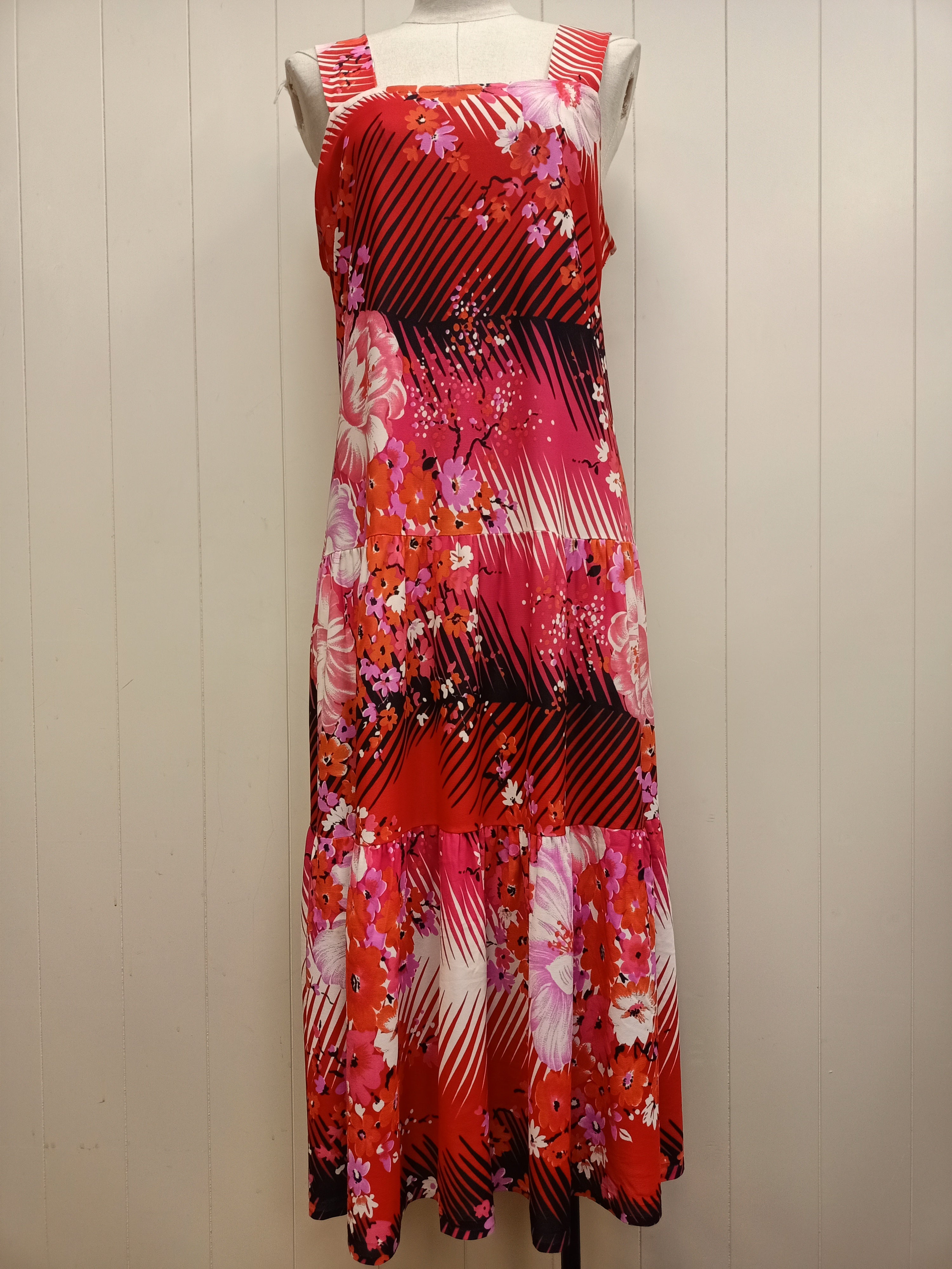 Vintage Osti Fashions Floral Palm Dress