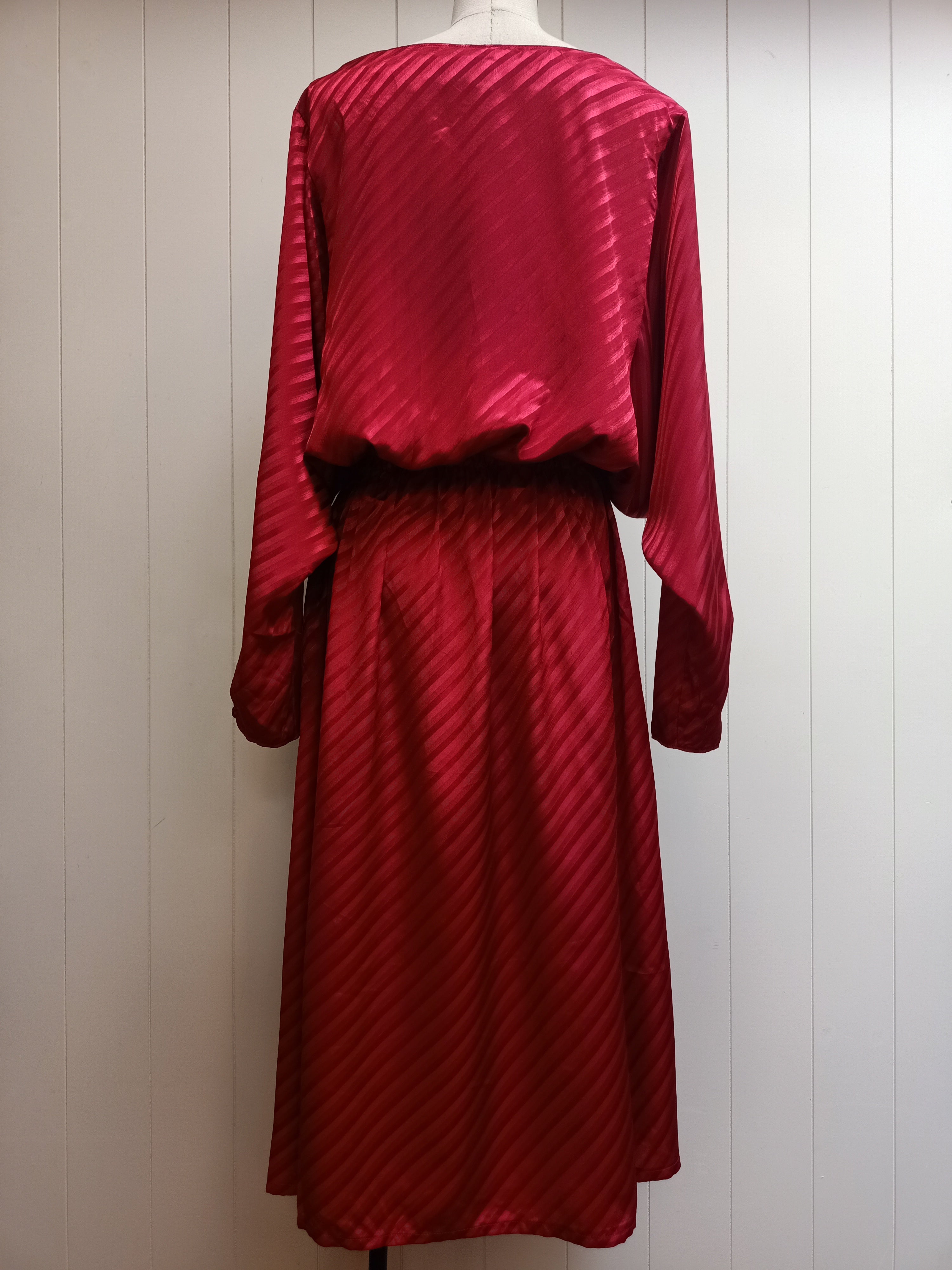 Vintage Striped Maroon Dress
