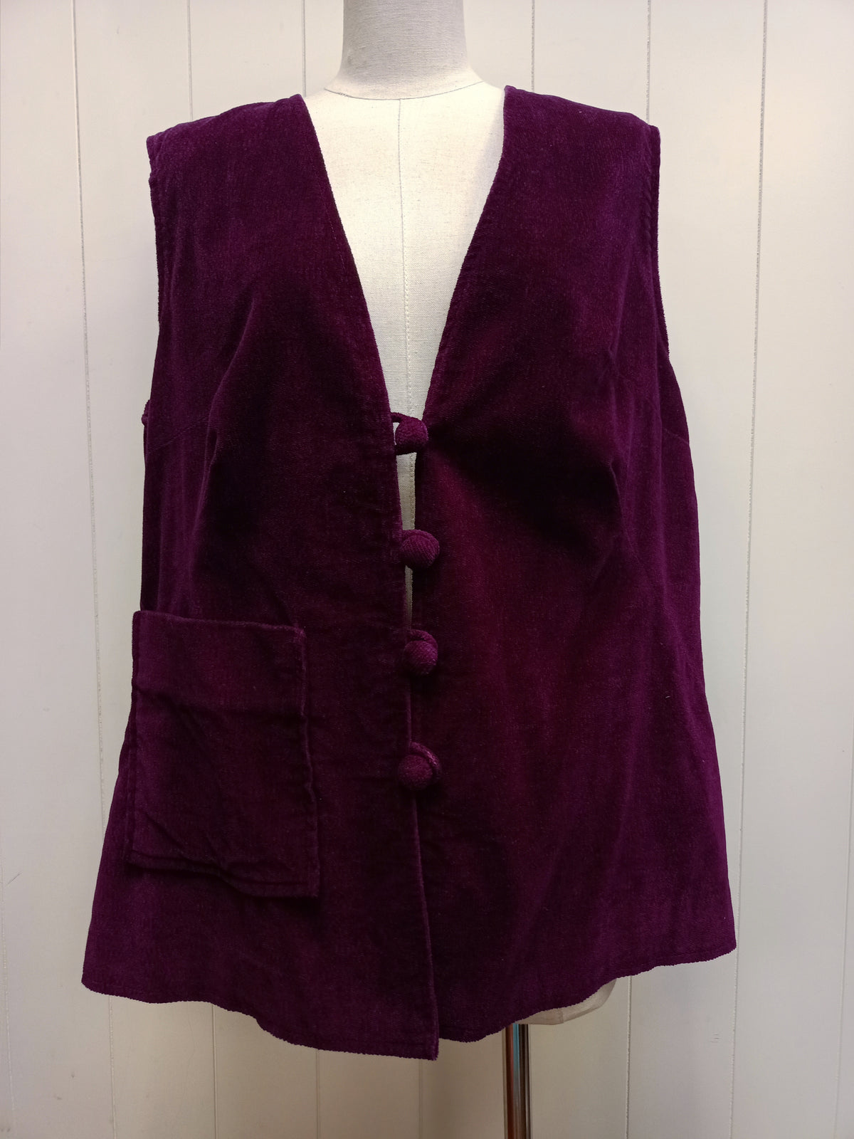 Vintage Purple Corduroy Vest