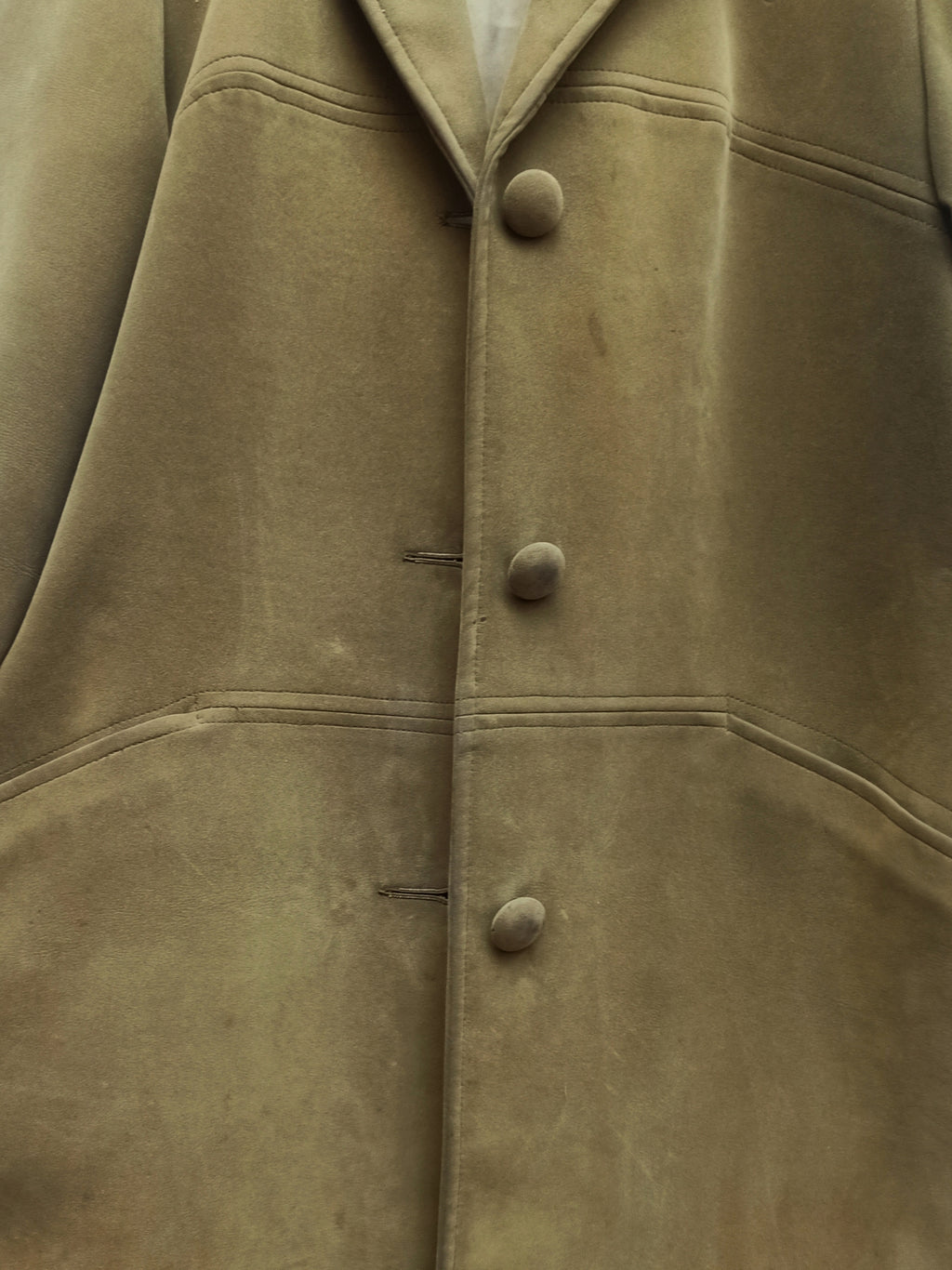 Vintage Wayfarer Green Faux Suede Coat