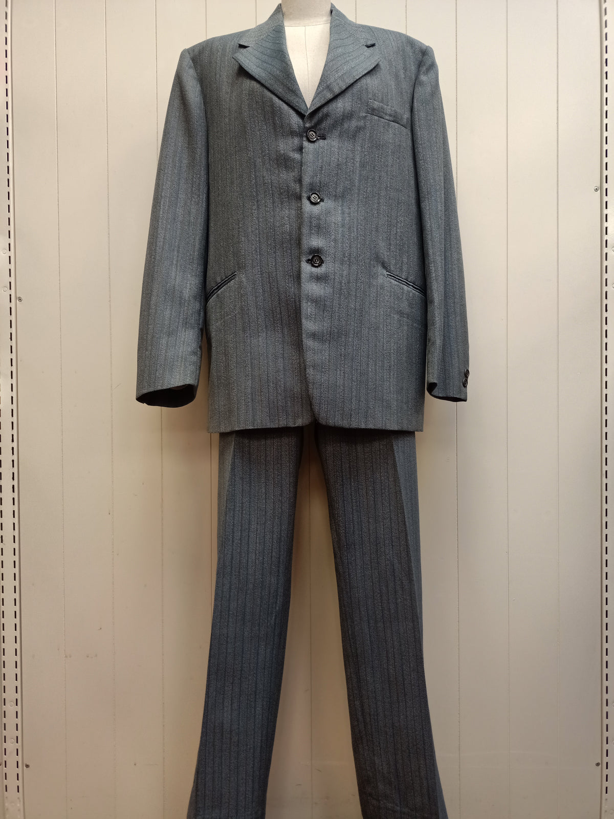 Vintage Mens Statesman Herringbone Suit