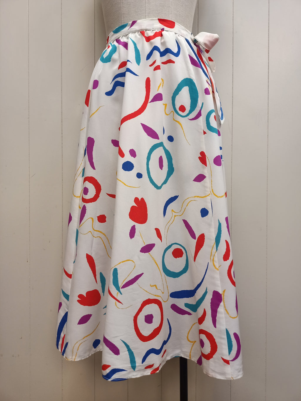 Vintage Abstract Squiggles Skirt