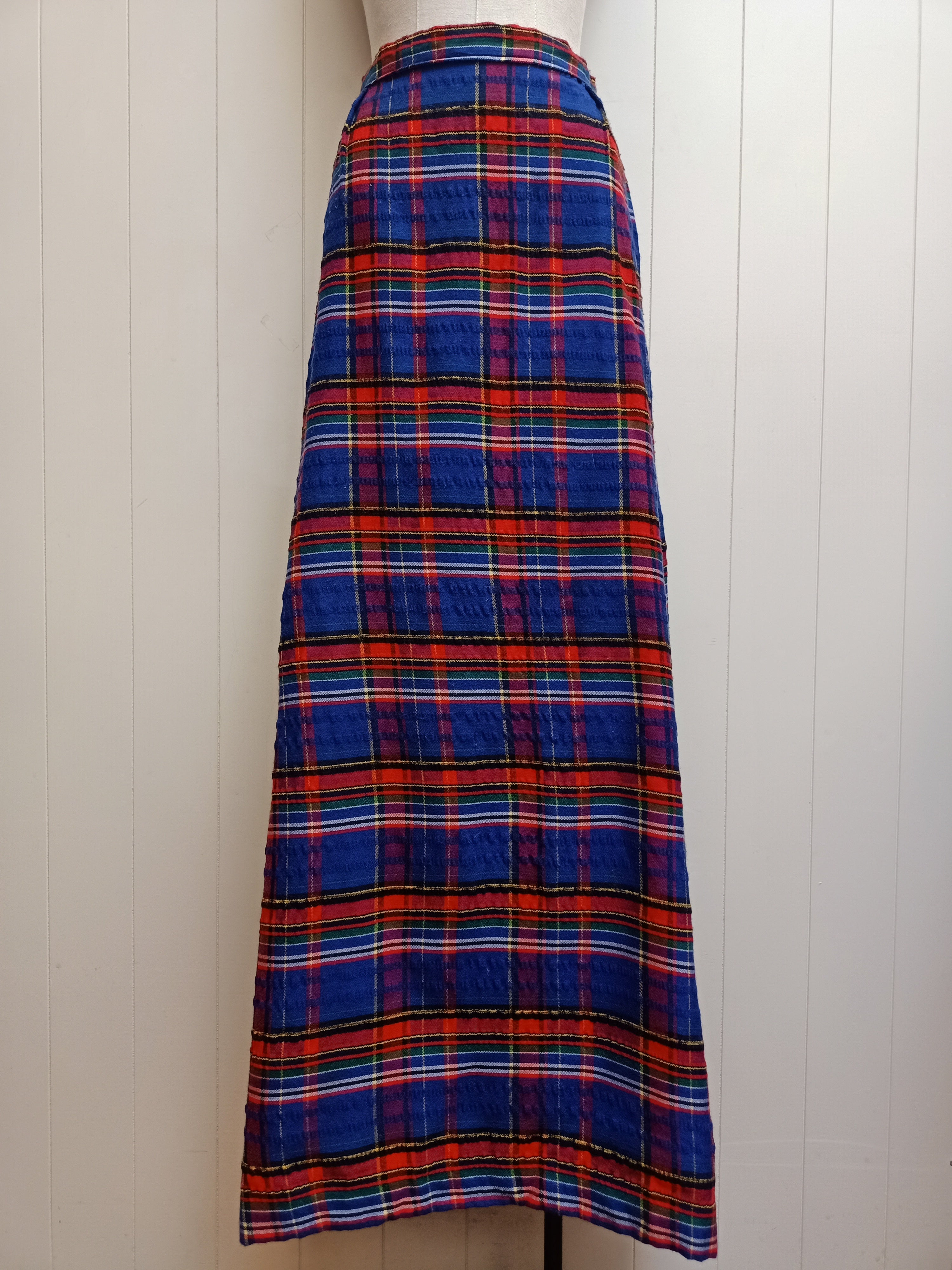 Vintage Hager Tartan Maxi Skirt