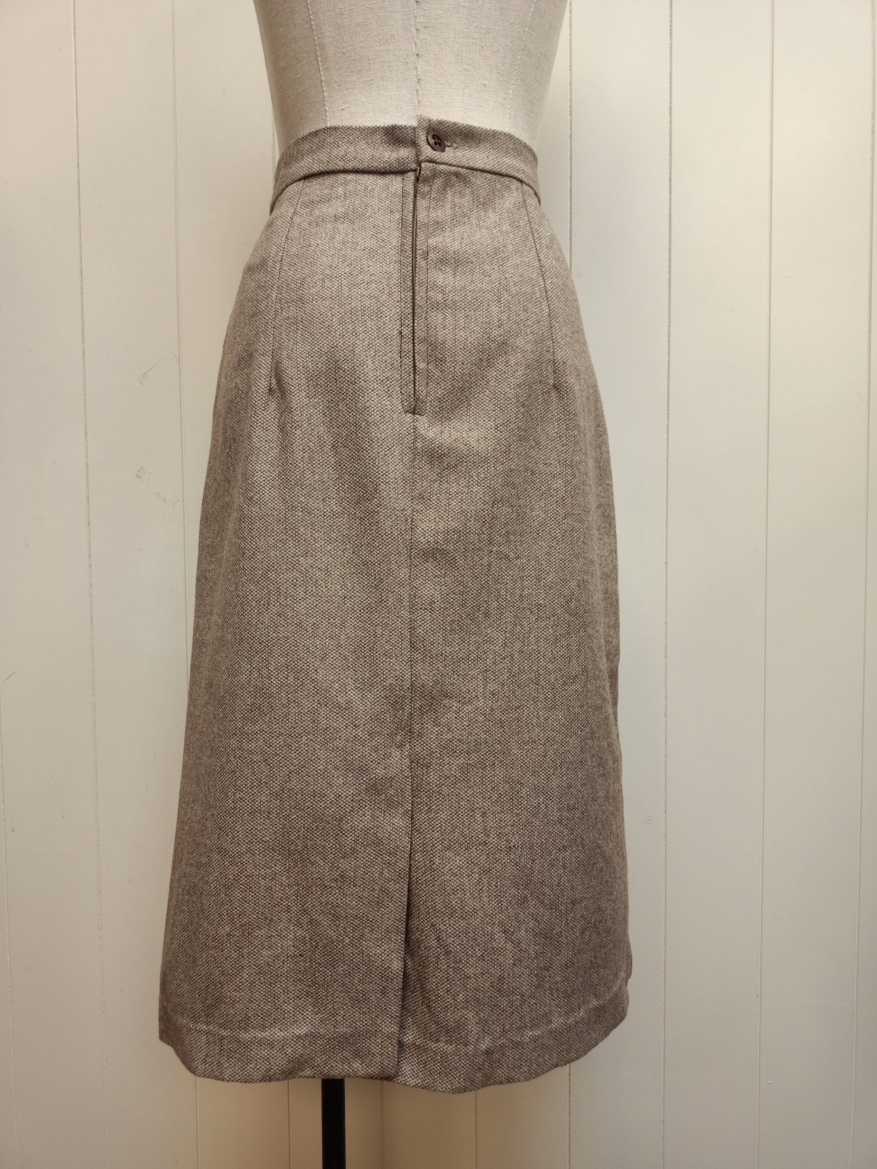 Vintage Wool Pencil Skirt