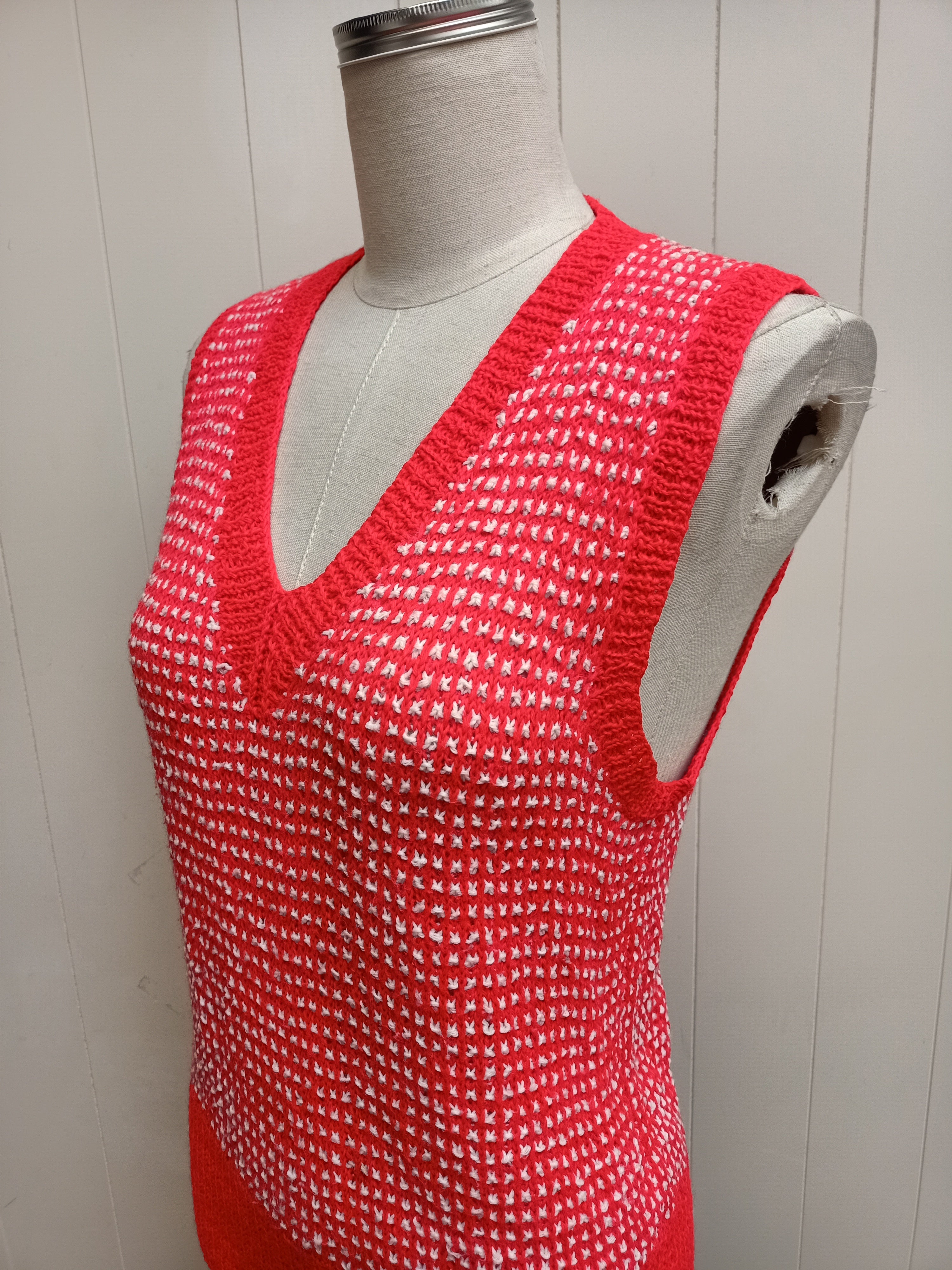 Vintage Two Tone Knit Vest