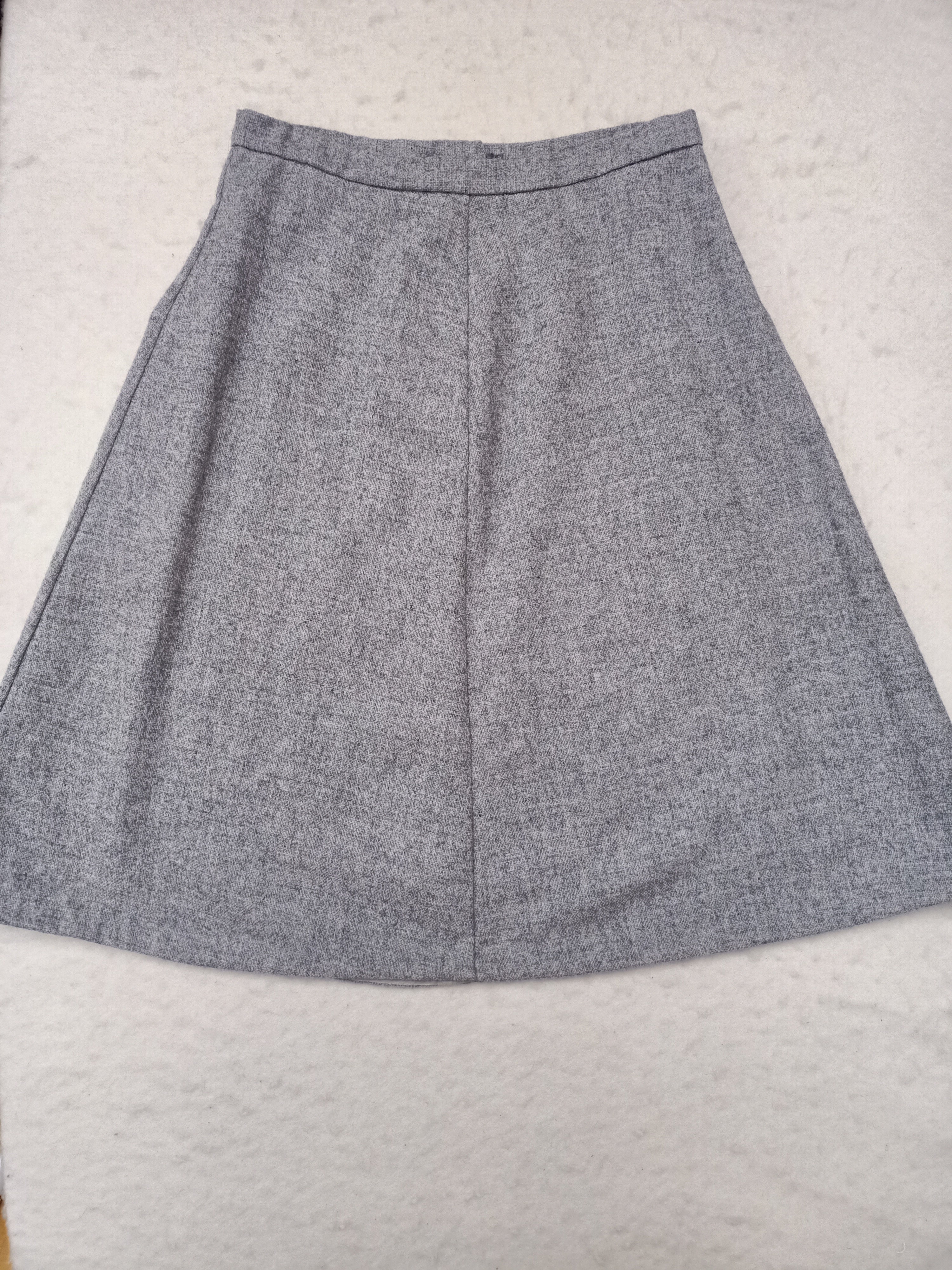 Vintage Grey Tweed Skirt