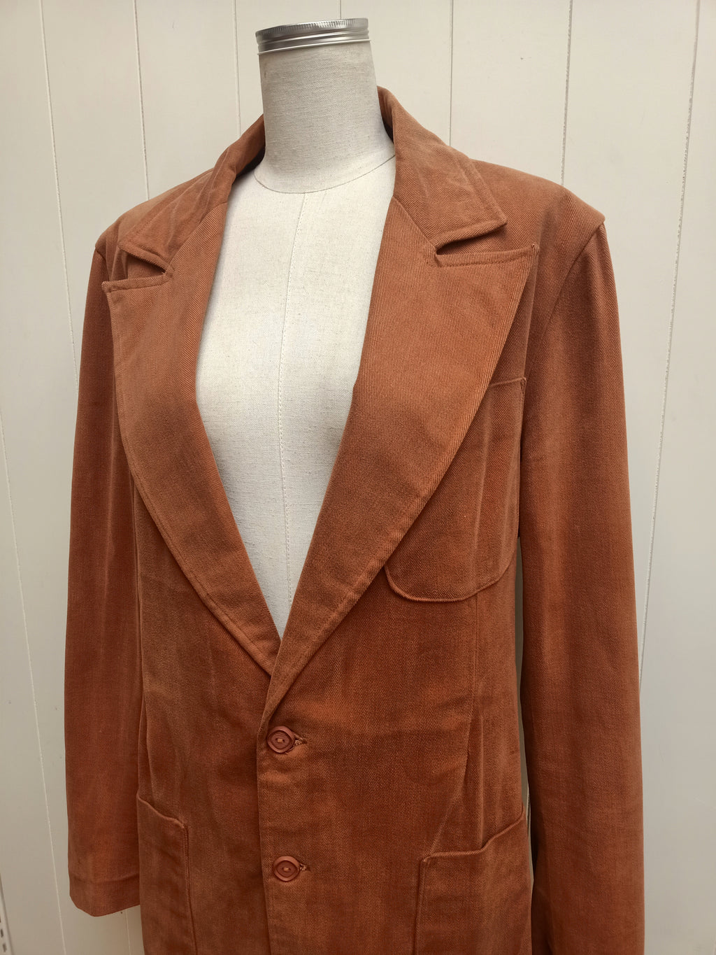 Vintage Mens Terracotta Twill Jacket