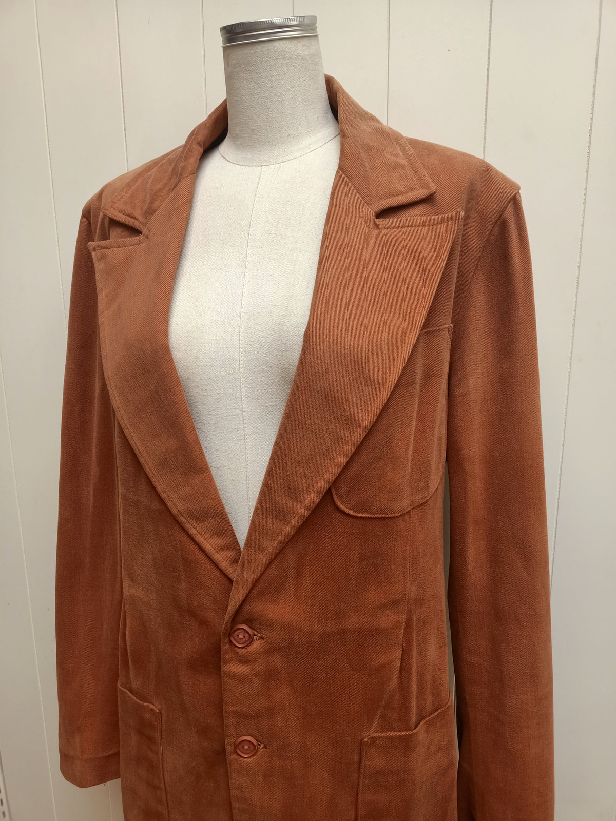 Vintage Mens Terracotta Twill Jacket