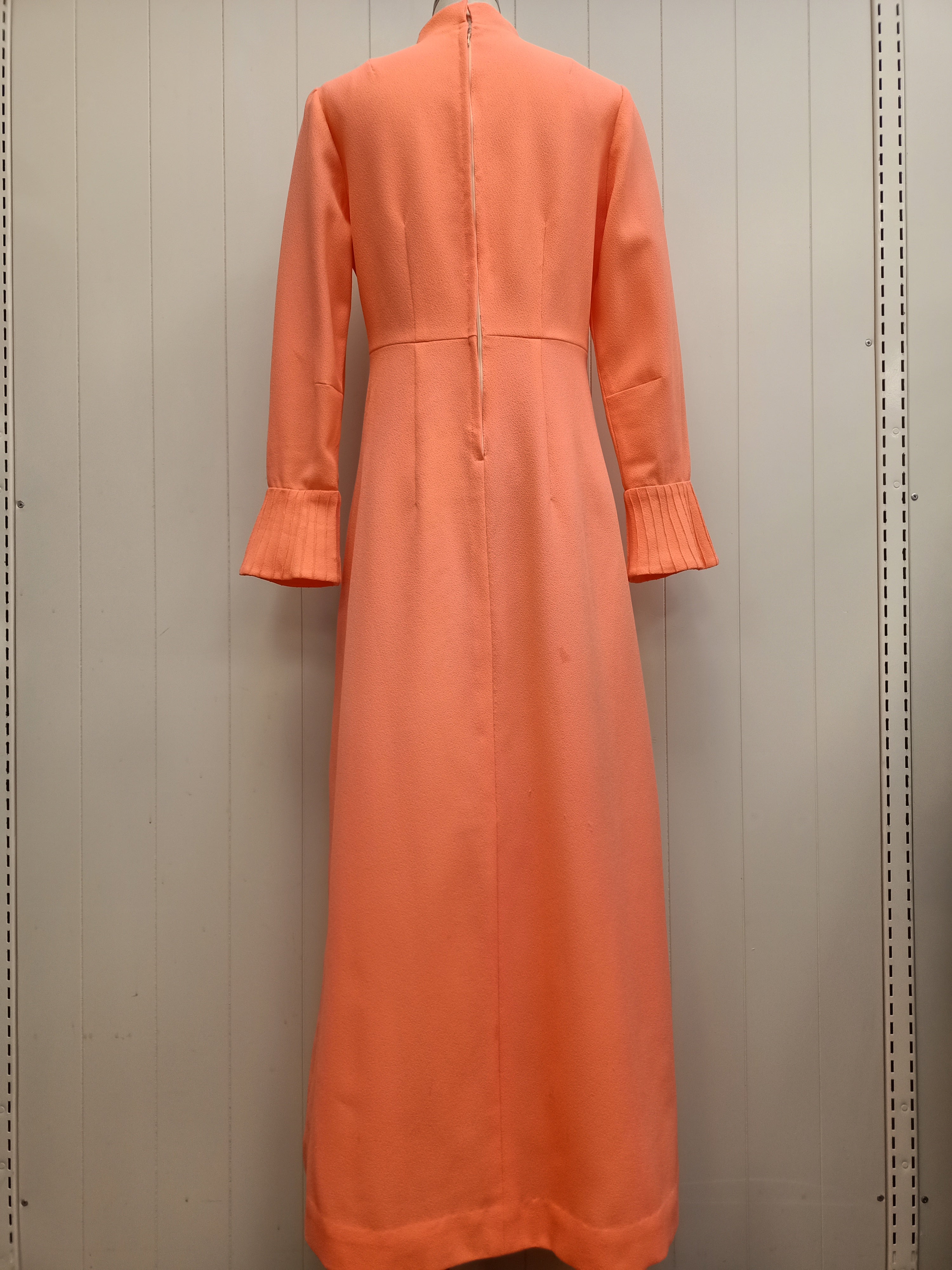 Vintage Neon Orange Maxi Dress