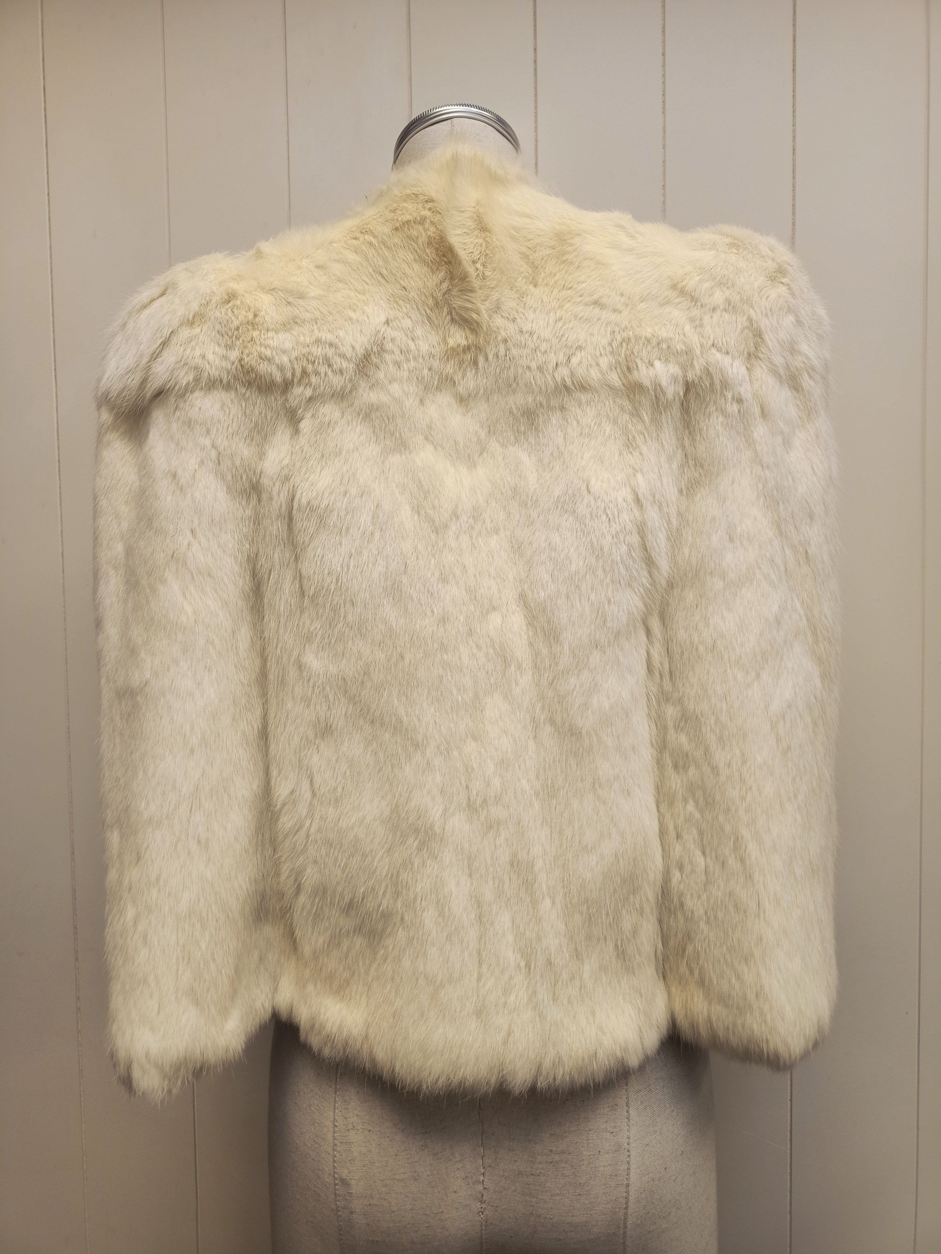 Vintage Cream Fur Cape