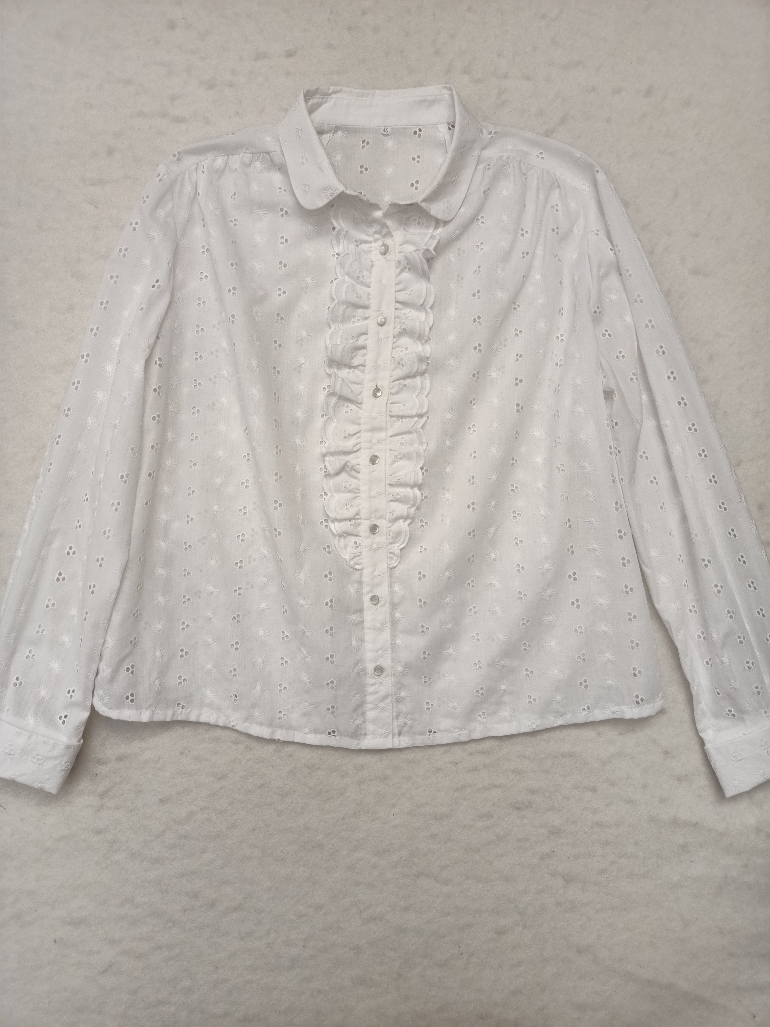 Vintage Broderie Anglaise Ruffle Shirt