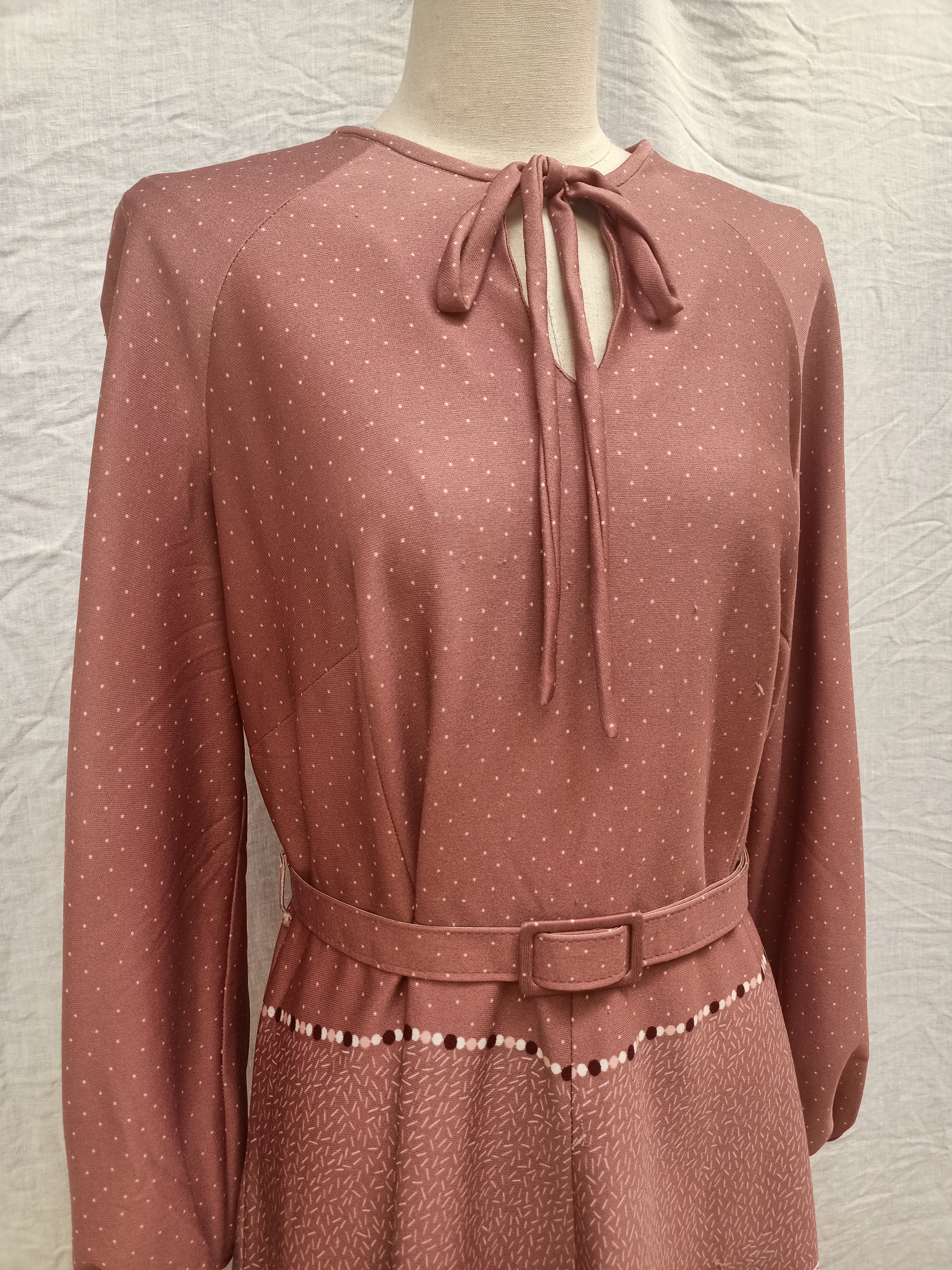 Vintage Border Print Dress