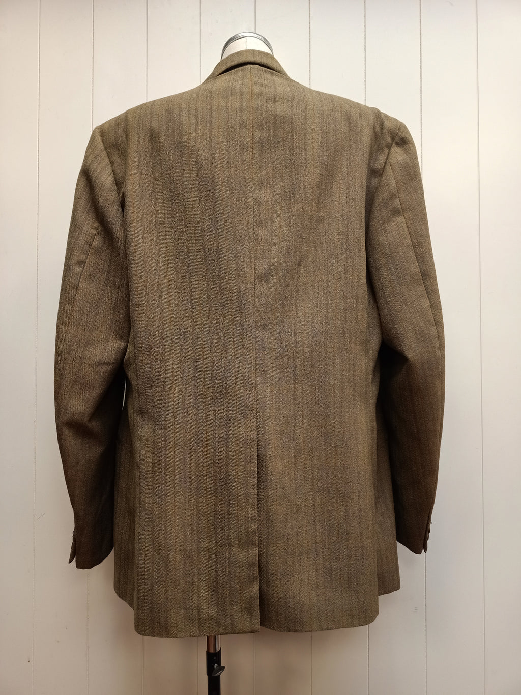 Vintage Mens John Collier Brown Striped Blazer