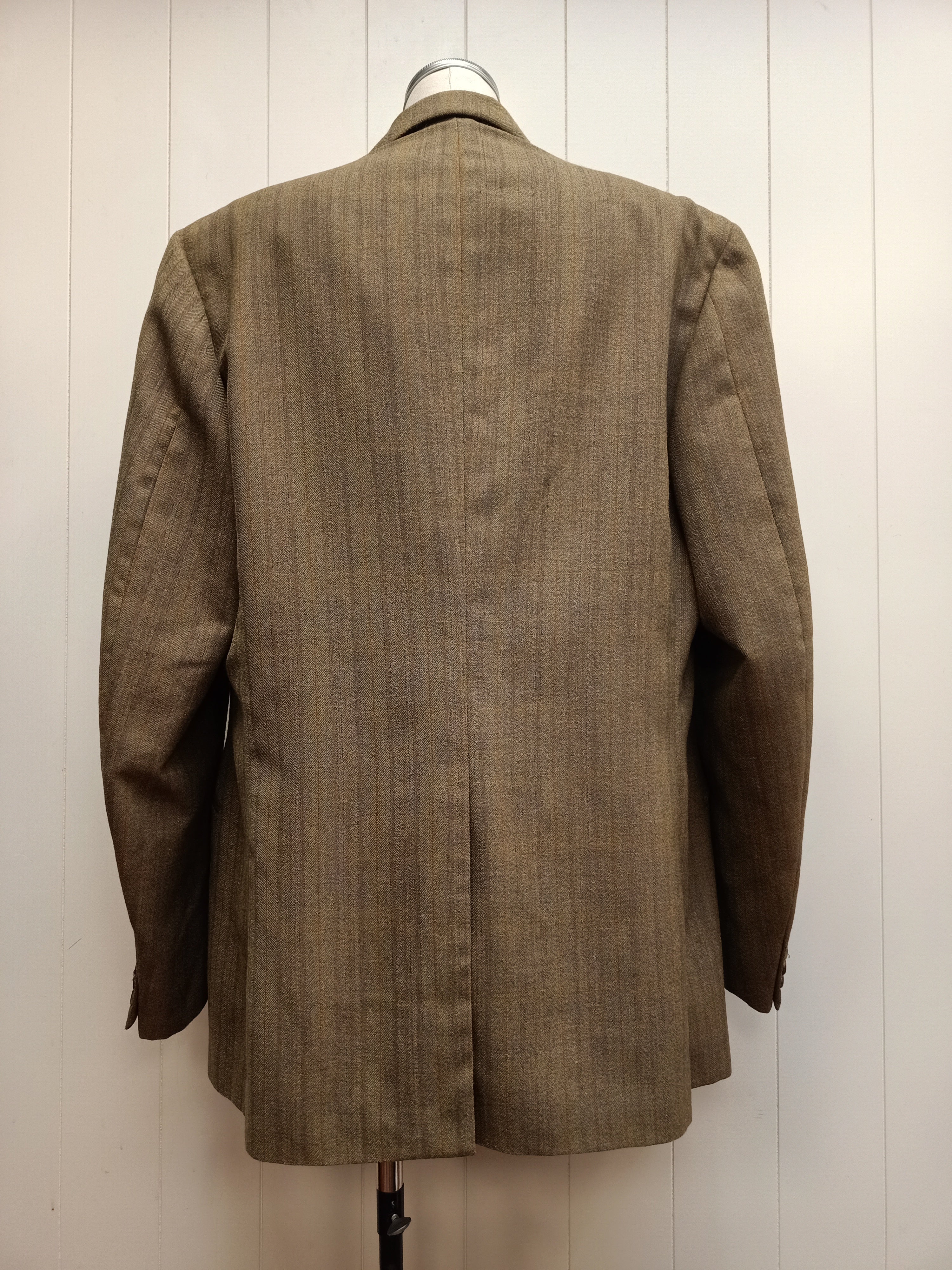 Vintage Mens John Collier Brown Striped Blazer