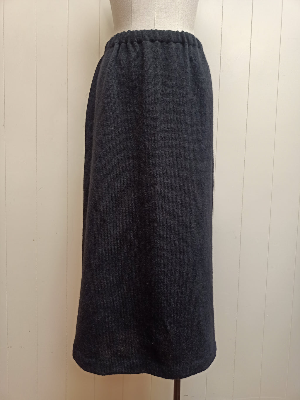 Vintage Black Wool Knit Skirt