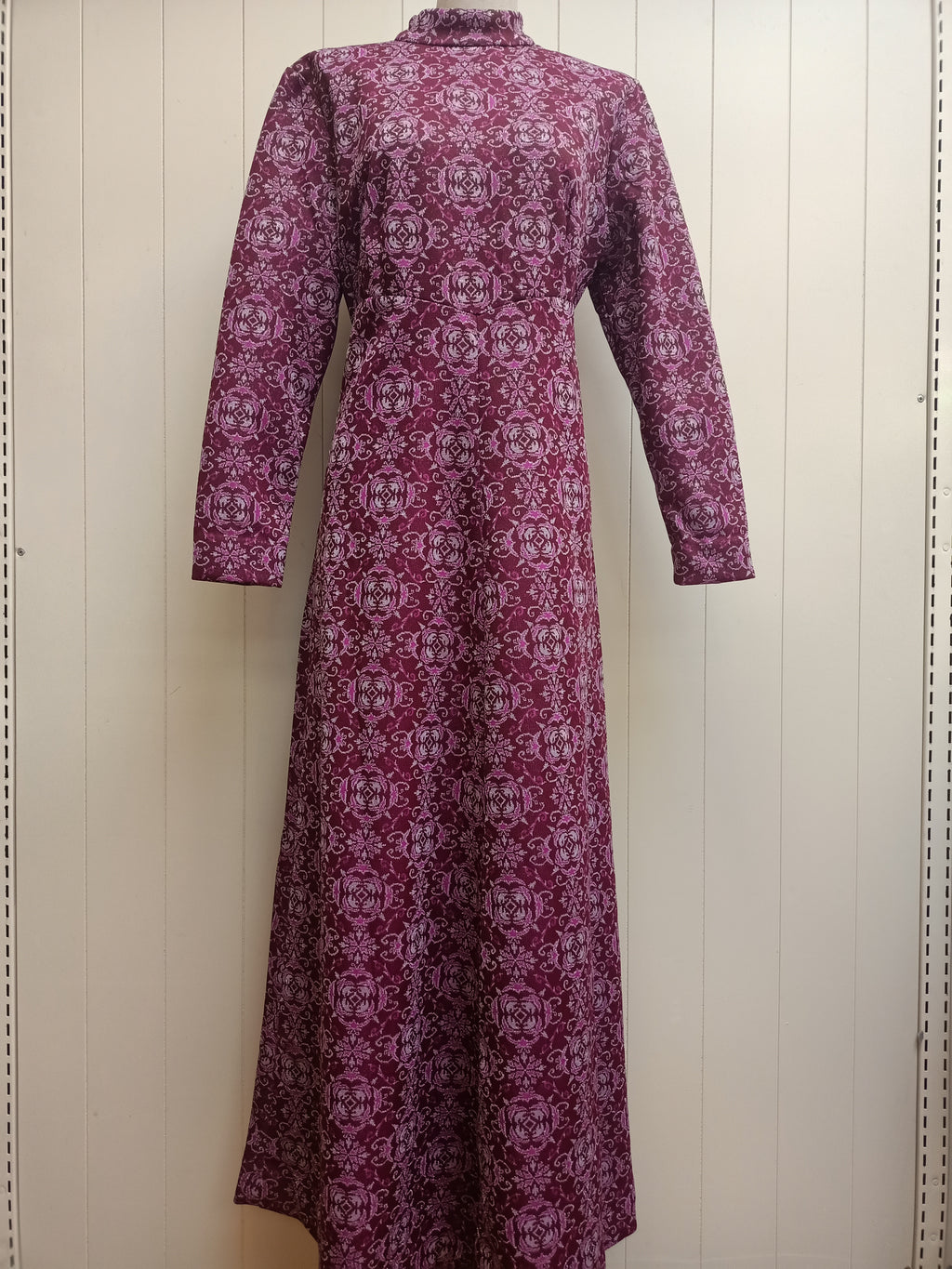 Vintage Purple & Silver Maxi Dress