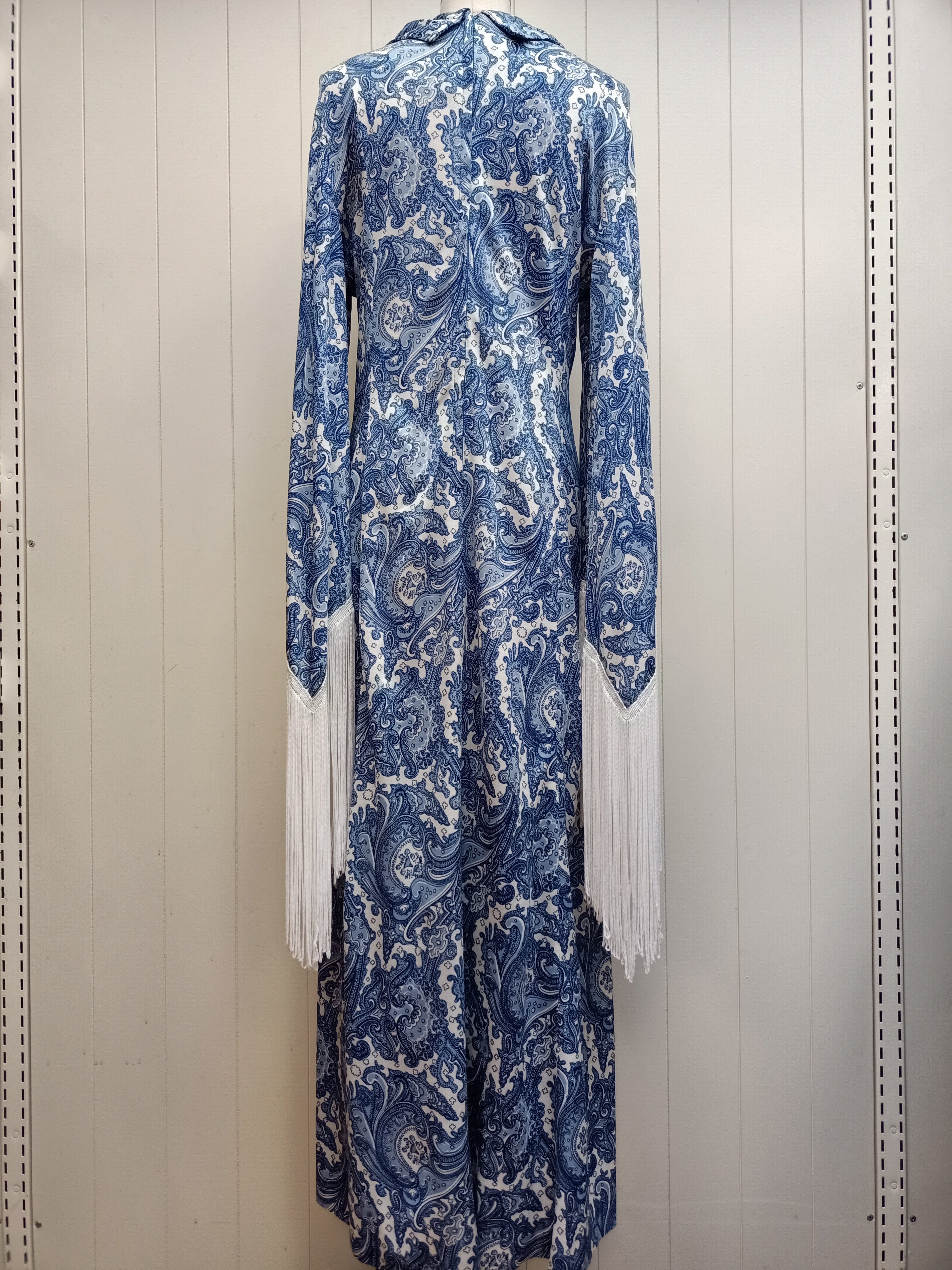 Vintage Gainsborough Paisley Fringe Maxi Dress