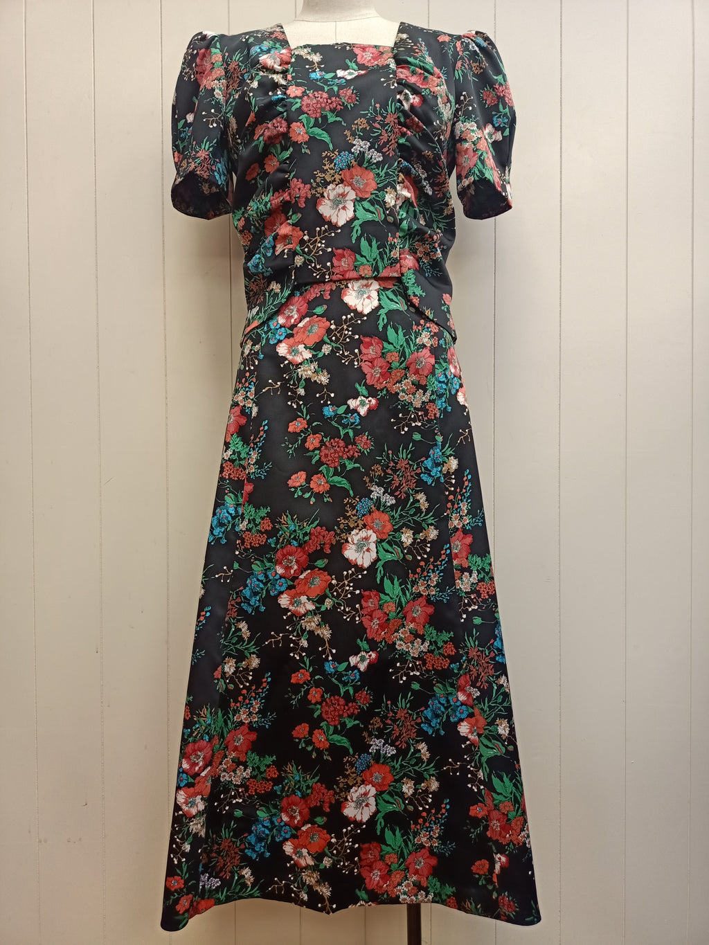 Vintage Floral Satin Co-Ord Set