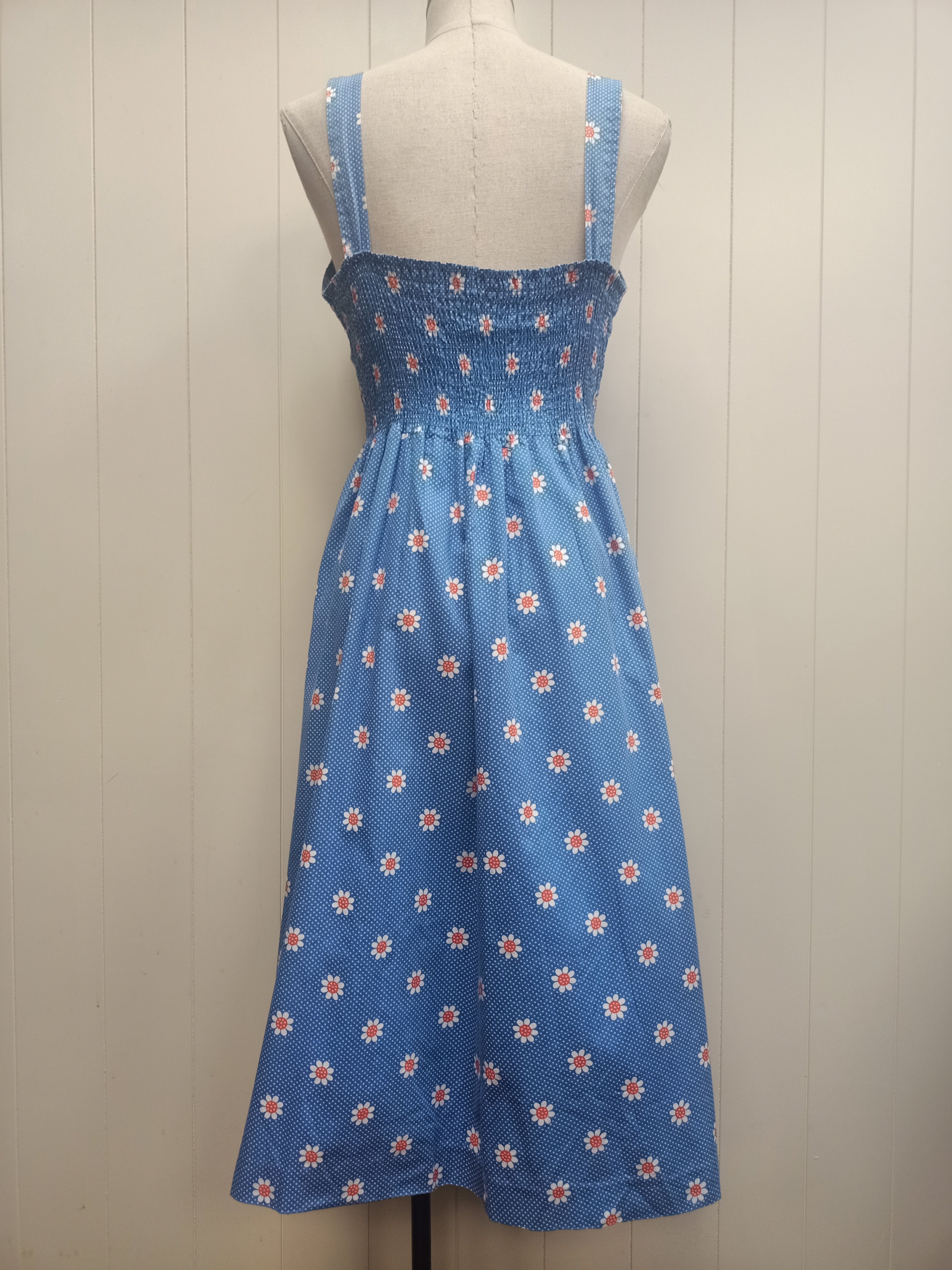 Vintage Polka Dot Daisy Dress