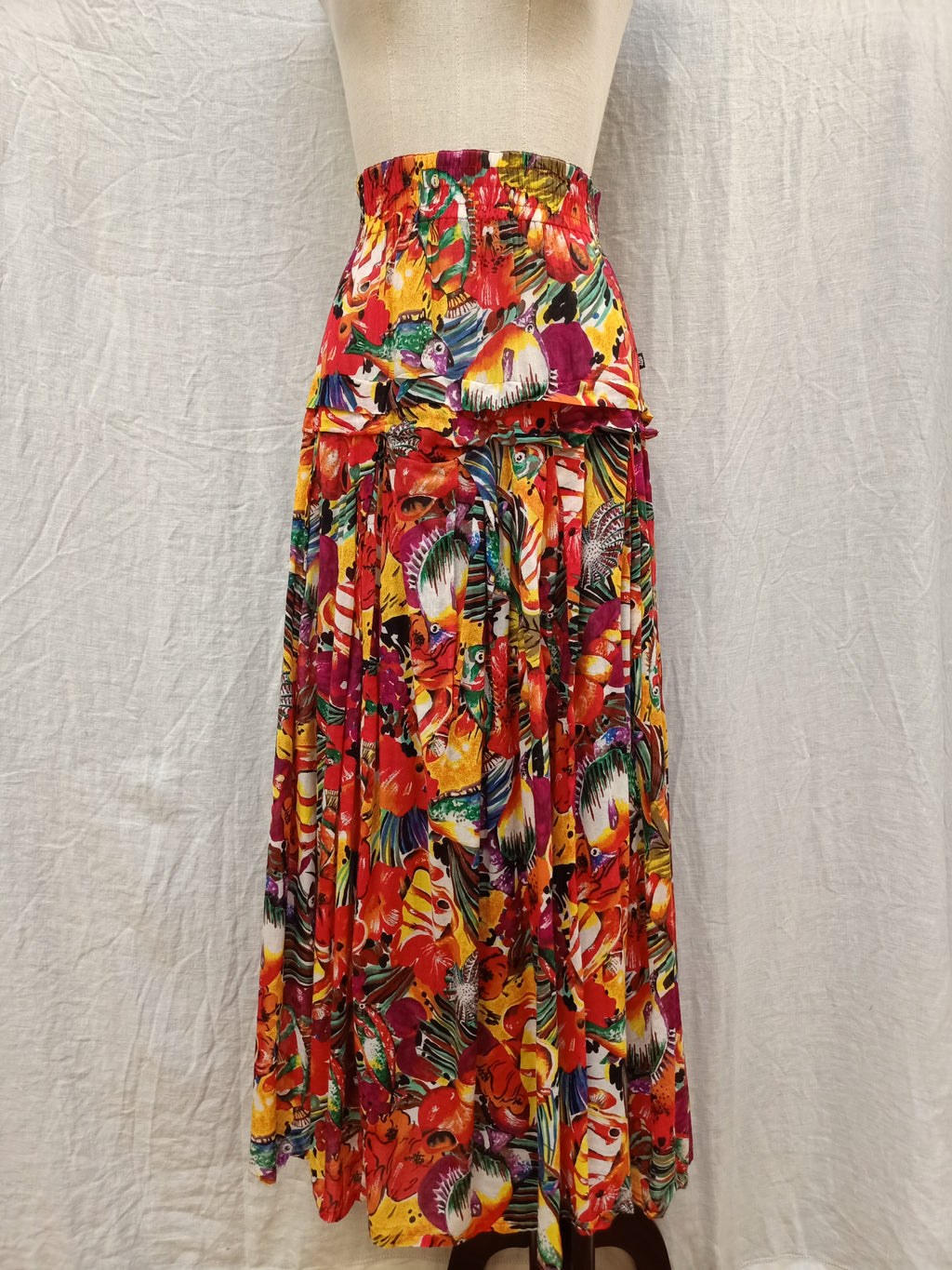 Retro Fish Patterned Skirt