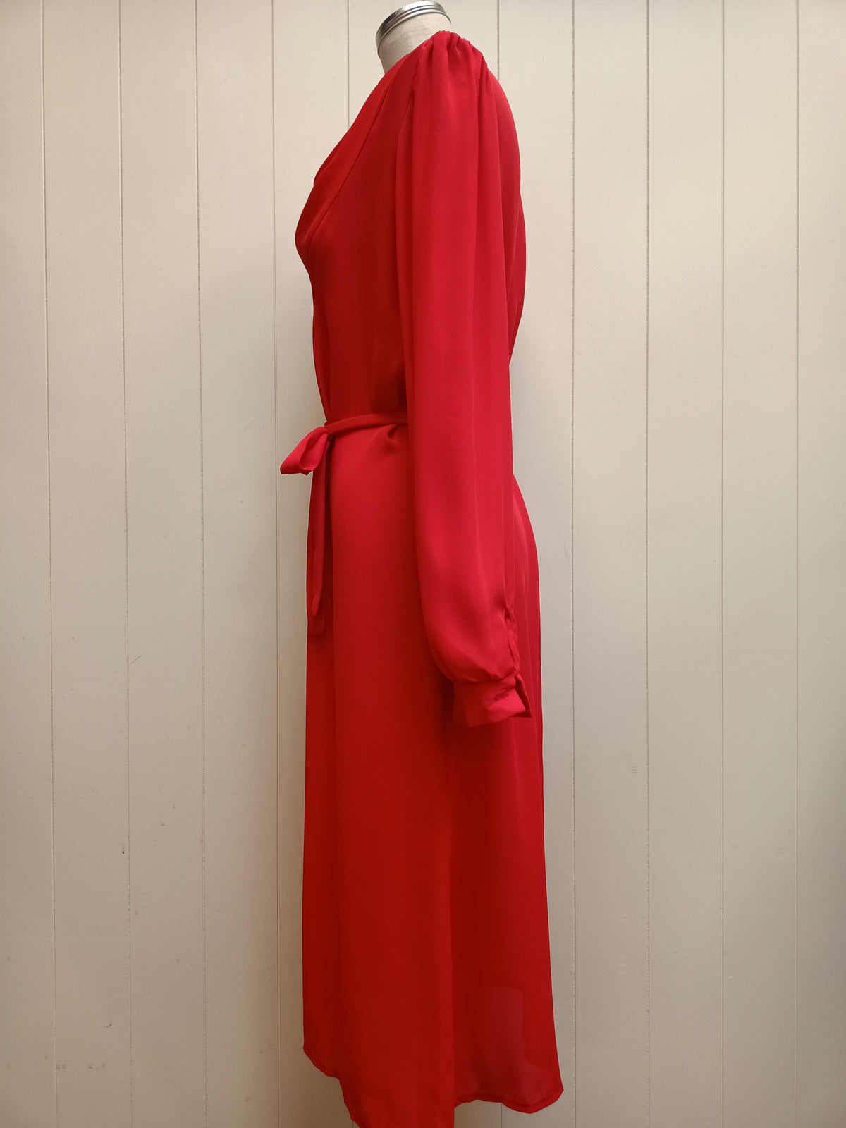 Vintage Miss Jennie Cowl Neck Chiffon Dress