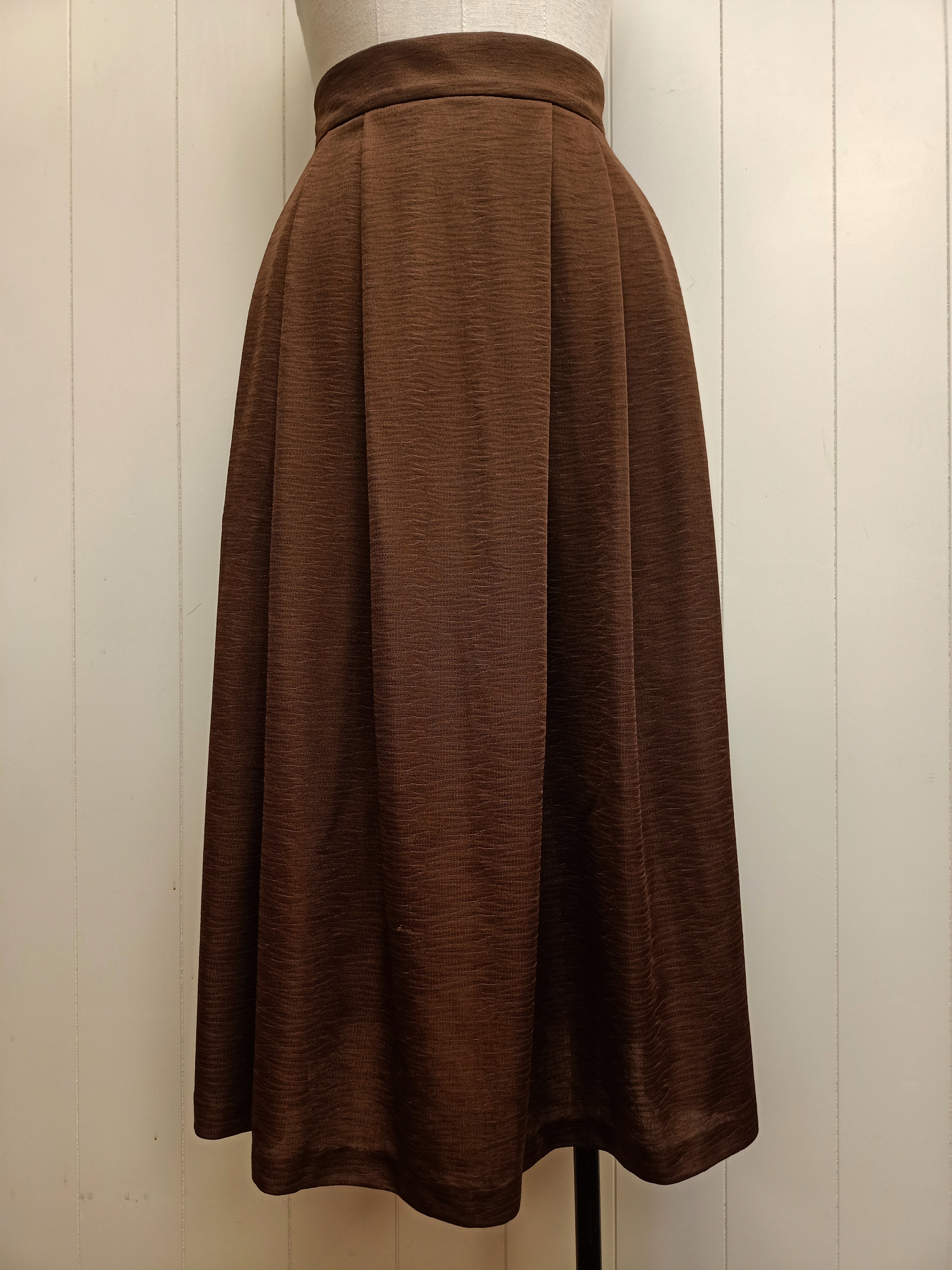 Vintage Southwell Brown Pleat Skirt
