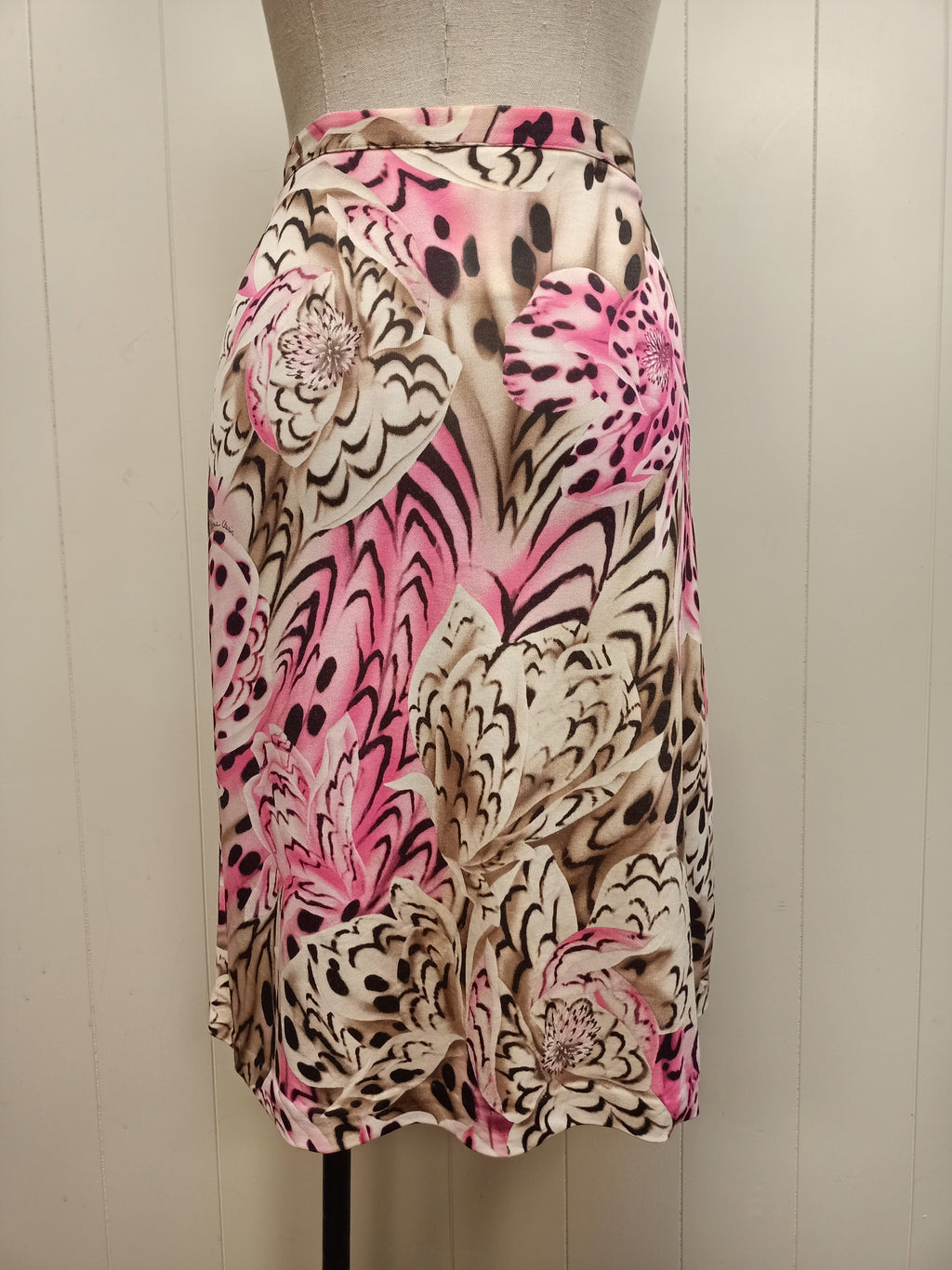Versace Classic Pink Leopard Skirt