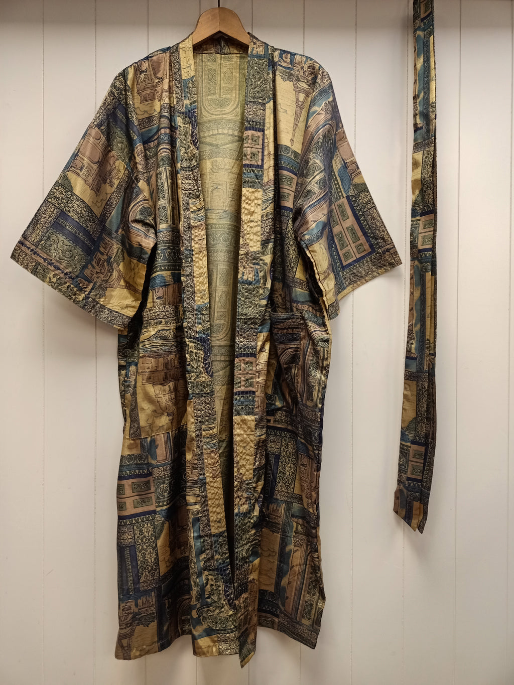 Vintage Architecture Satin Robe