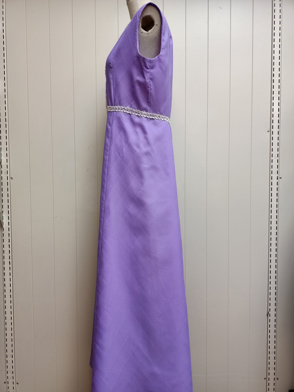 Vintage Purple Bejeweled Maxi Dress