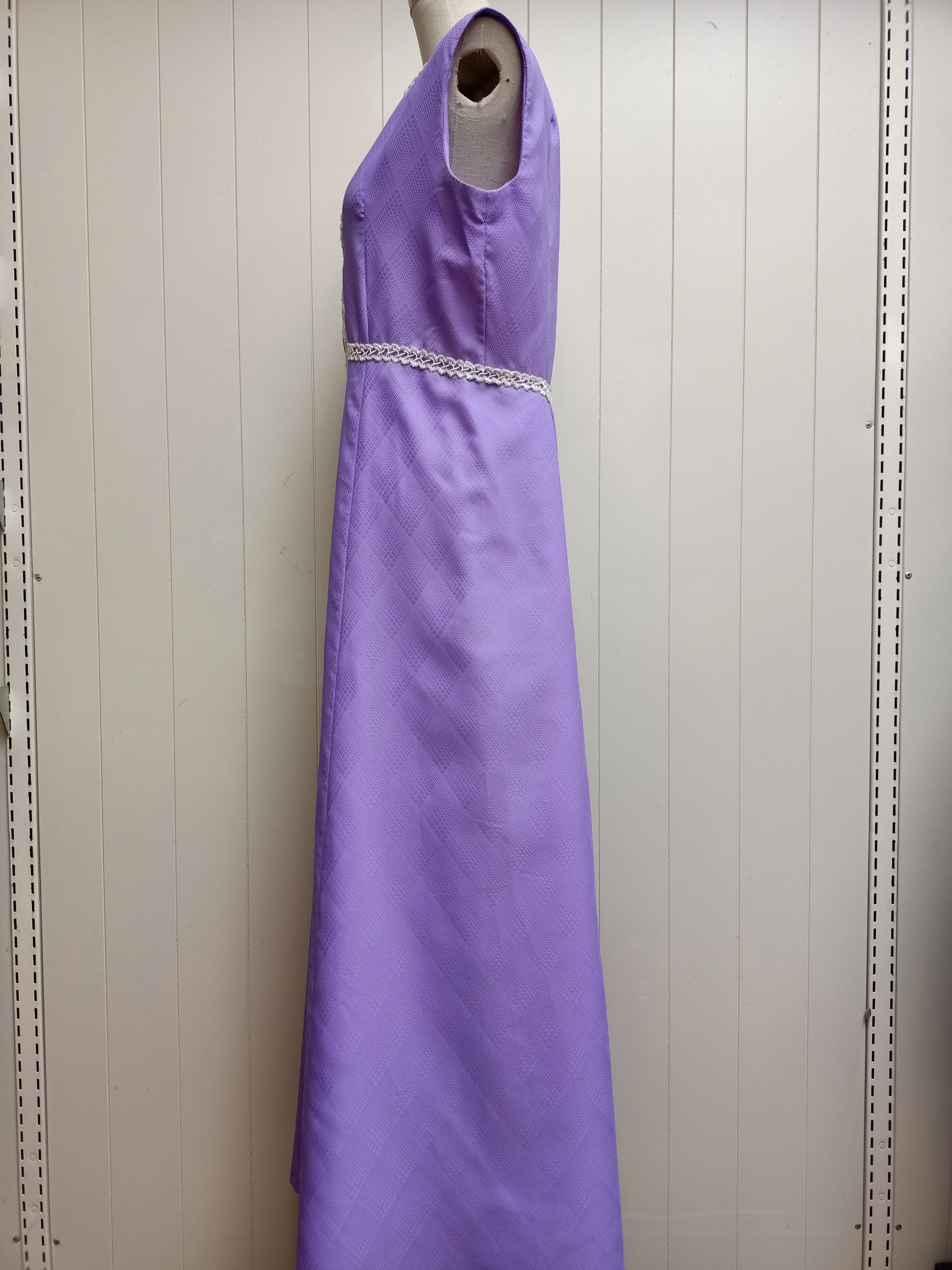 Vintage Purple Bejeweled Maxi Dress