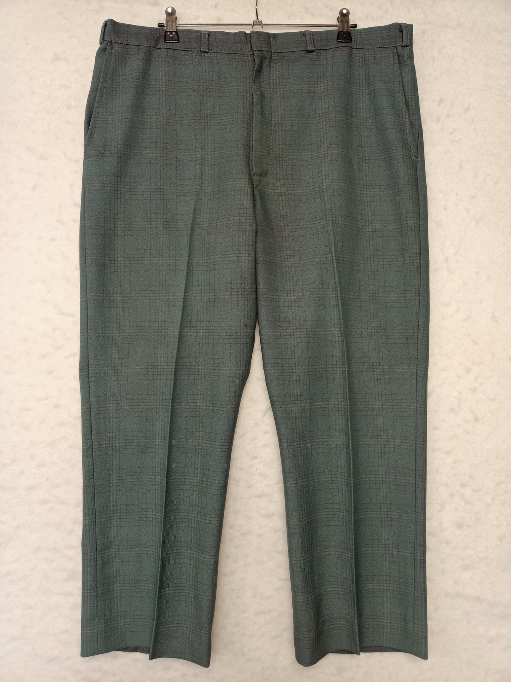 Vintage Mens Green Check Pants