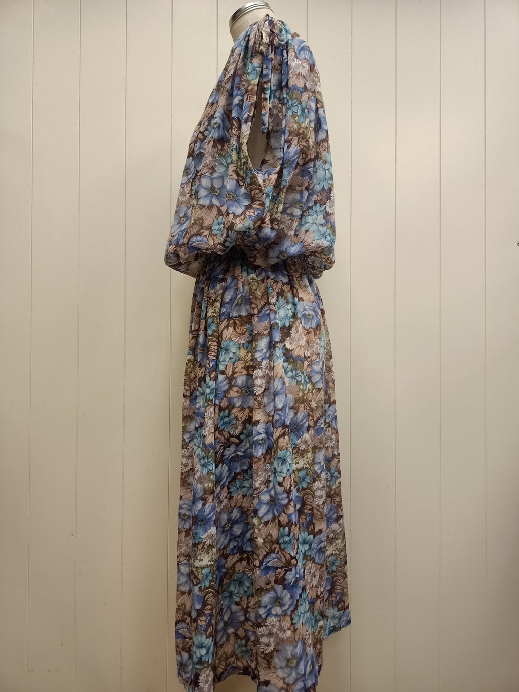 Vintage Blouson Floral Dress