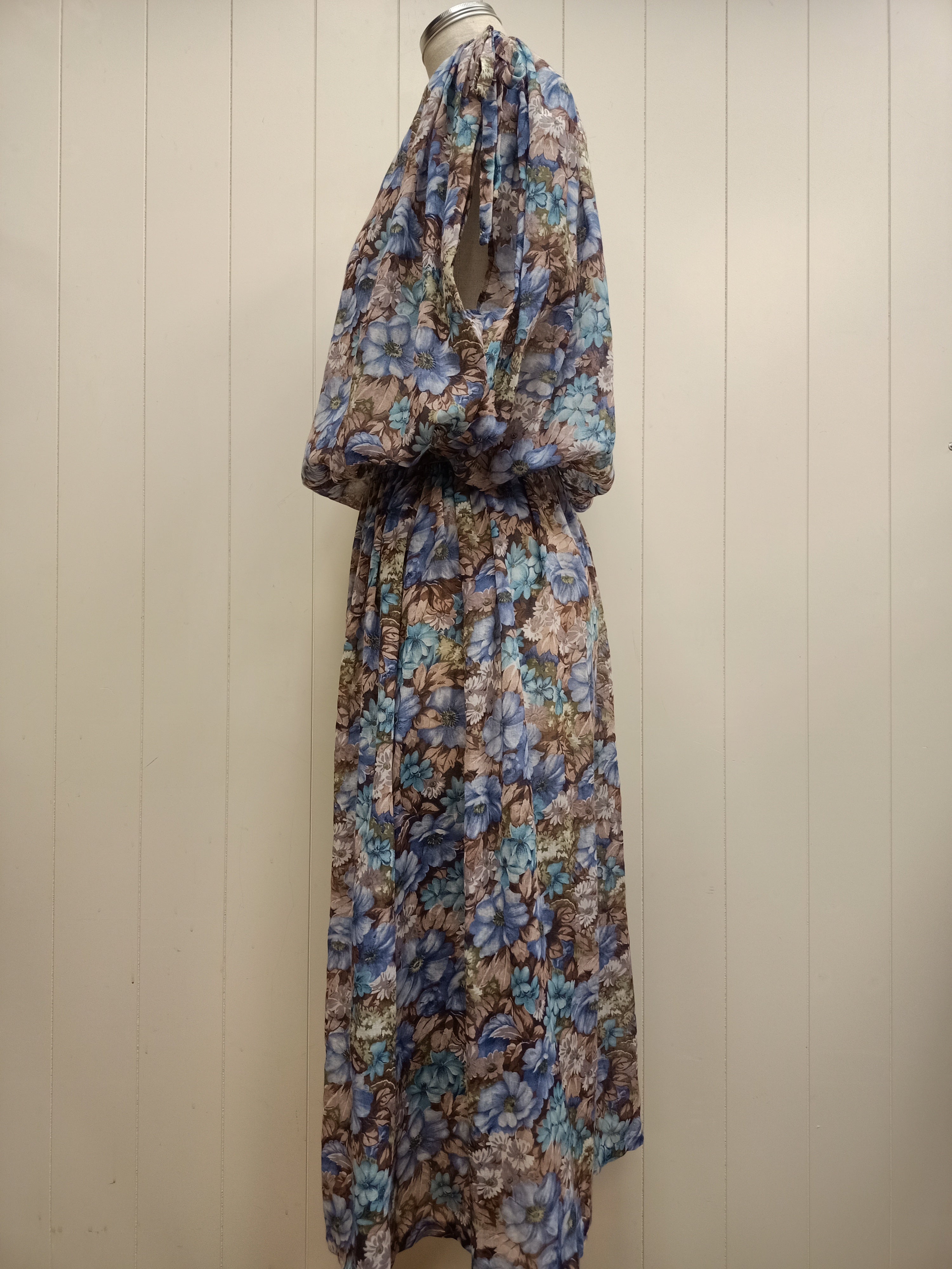 Vintage Blouson Floral Dress