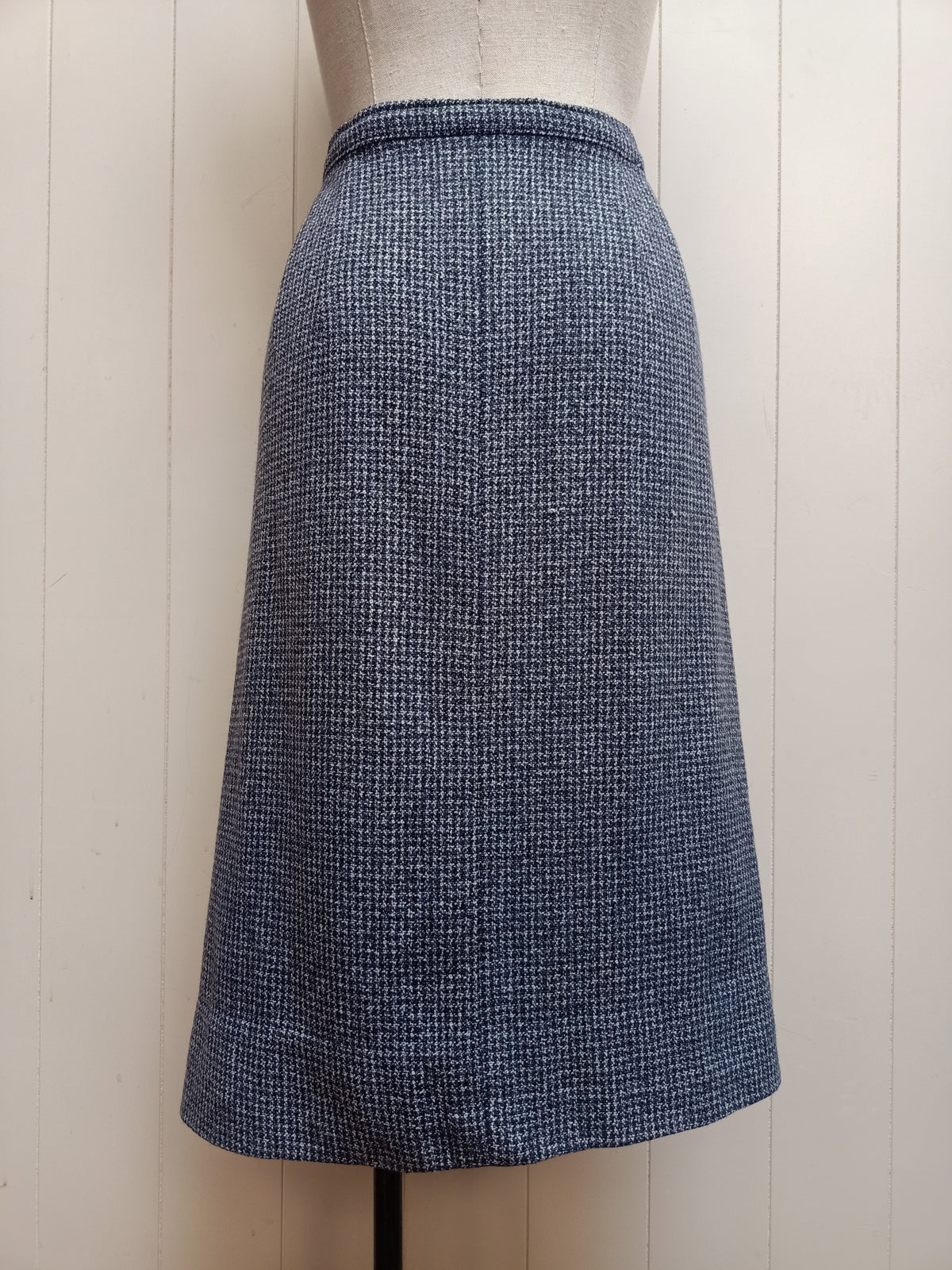 Vintage Tweed Herringbone Skirt