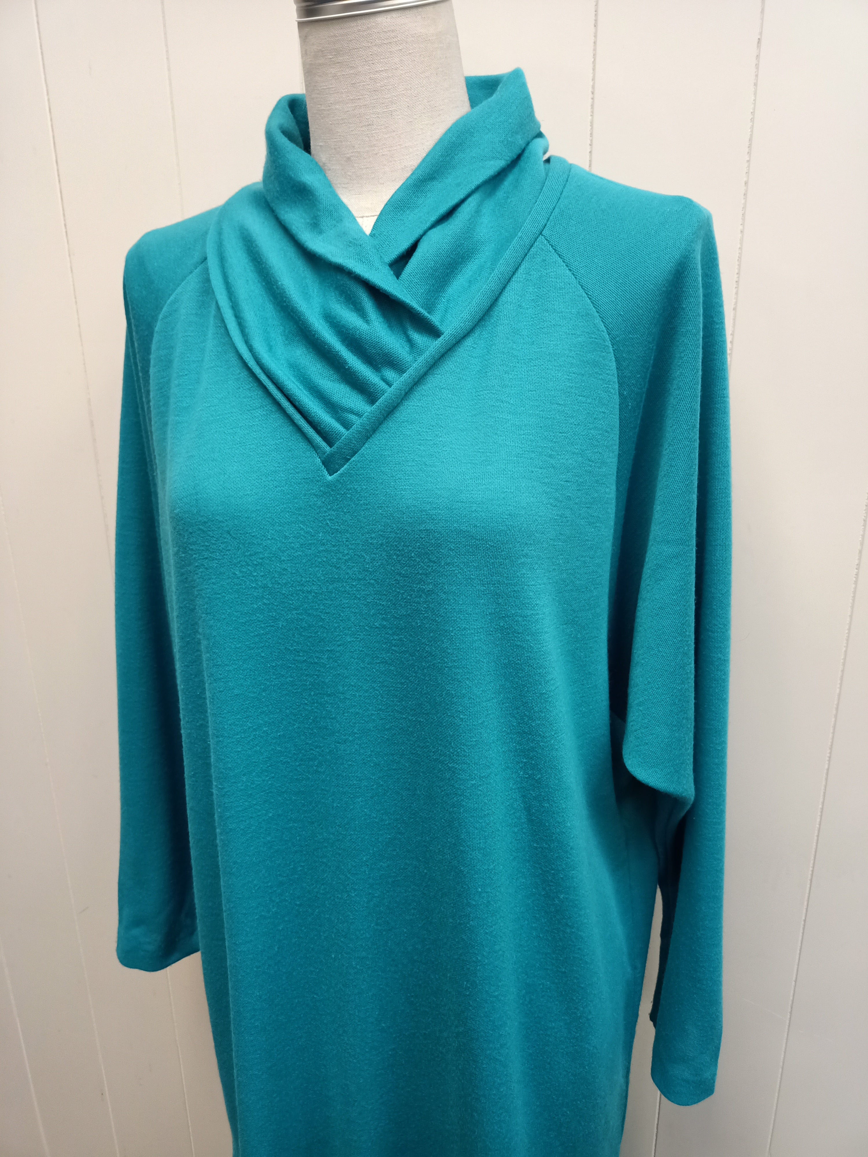 Vintage Teal Drop Waist Dress