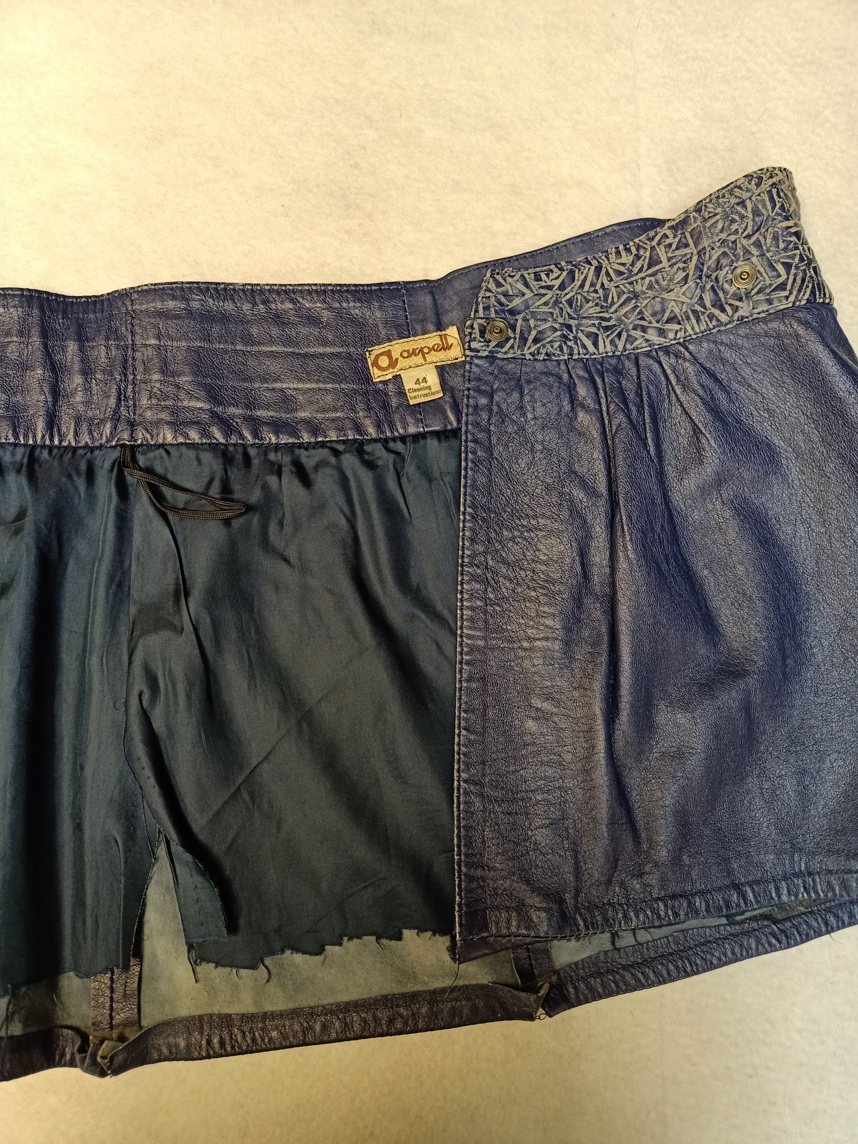 Retro Leather Mini Skirt