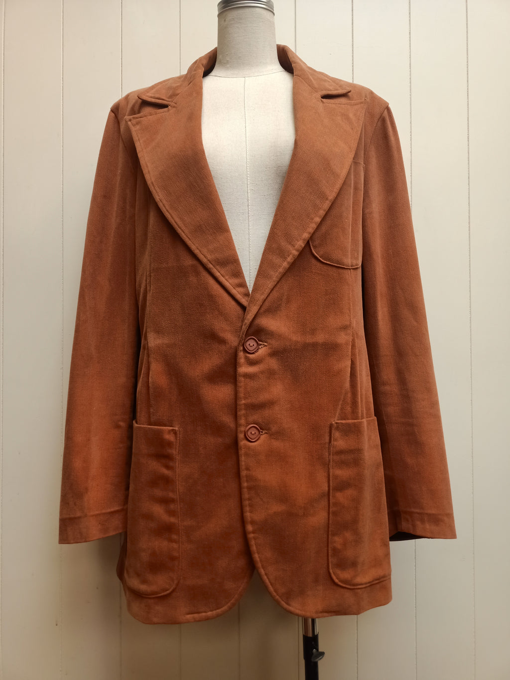 Vintage Mens Terracotta Twill Jacket