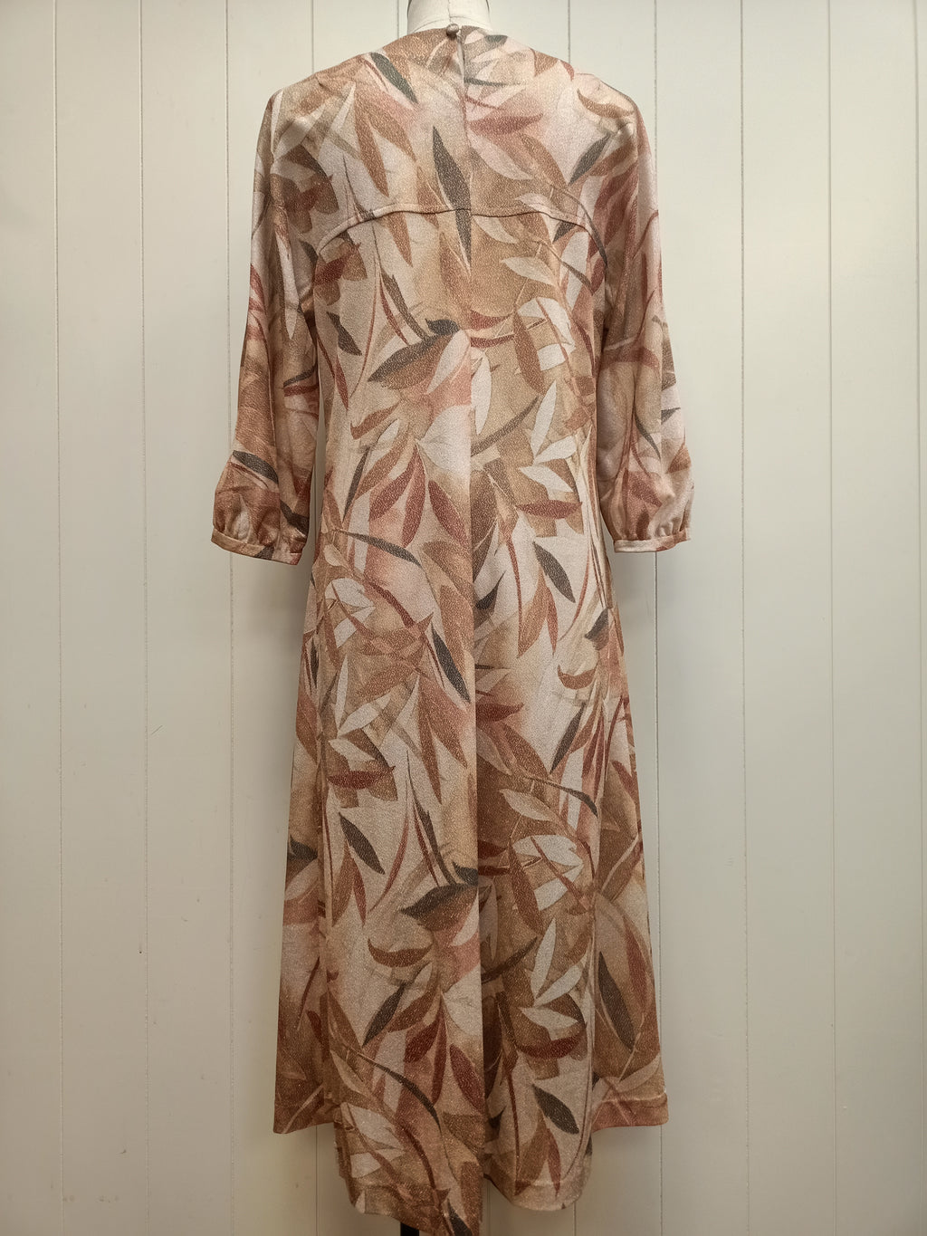 Vintage Metallic Leaf Dress