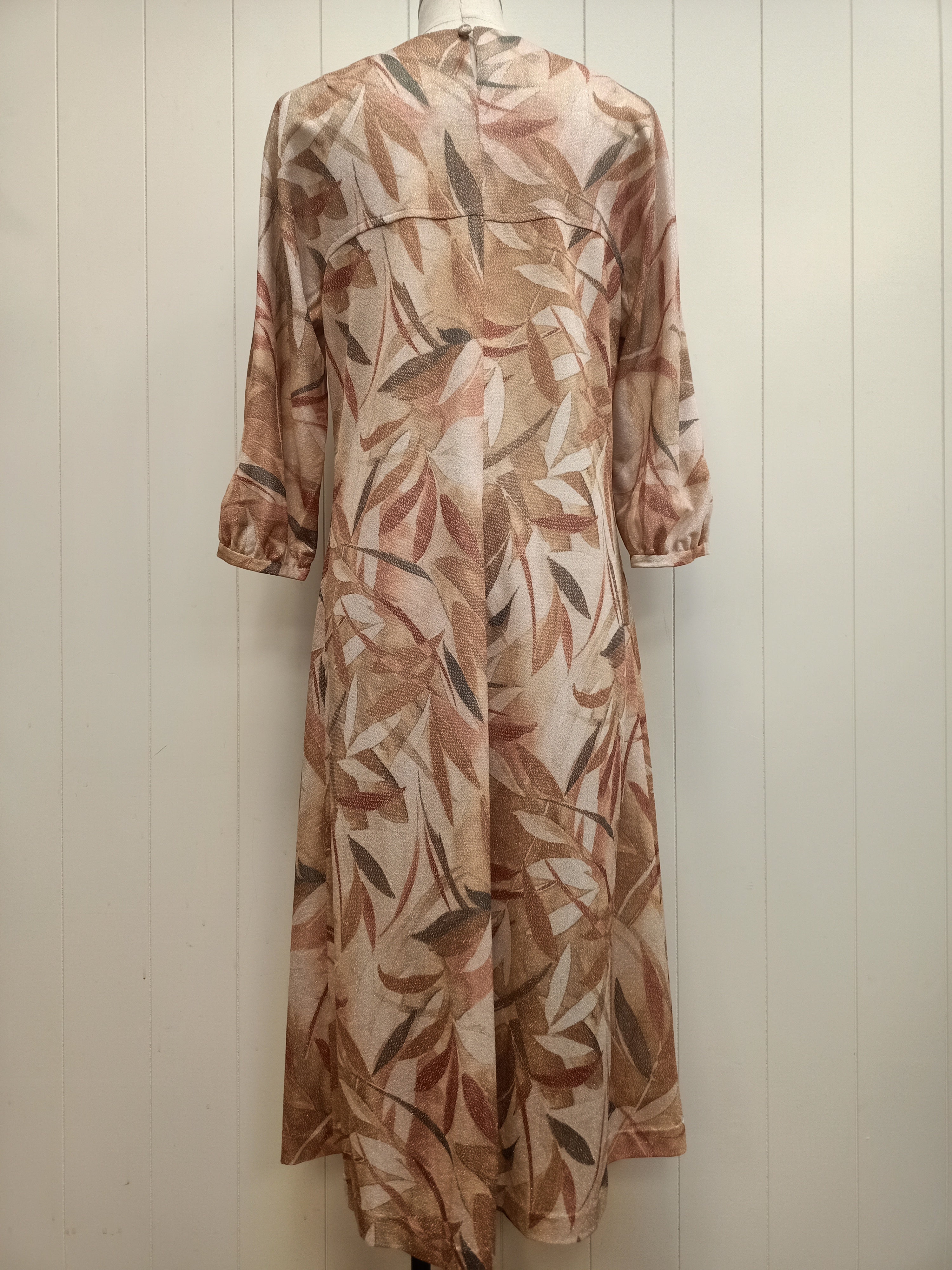 Vintage Metallic Leaf Dress