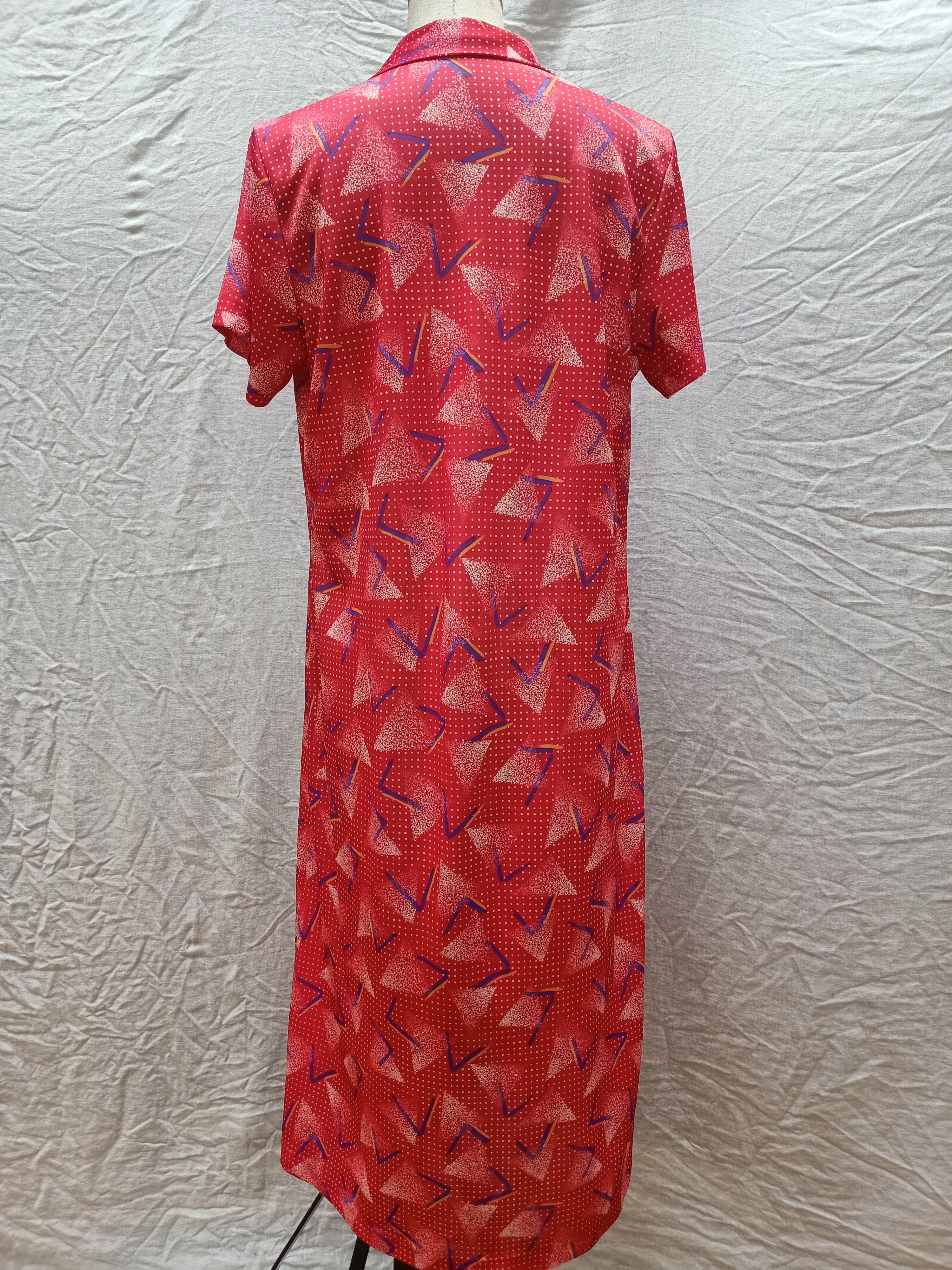 Vintage Pink Abstract Dress