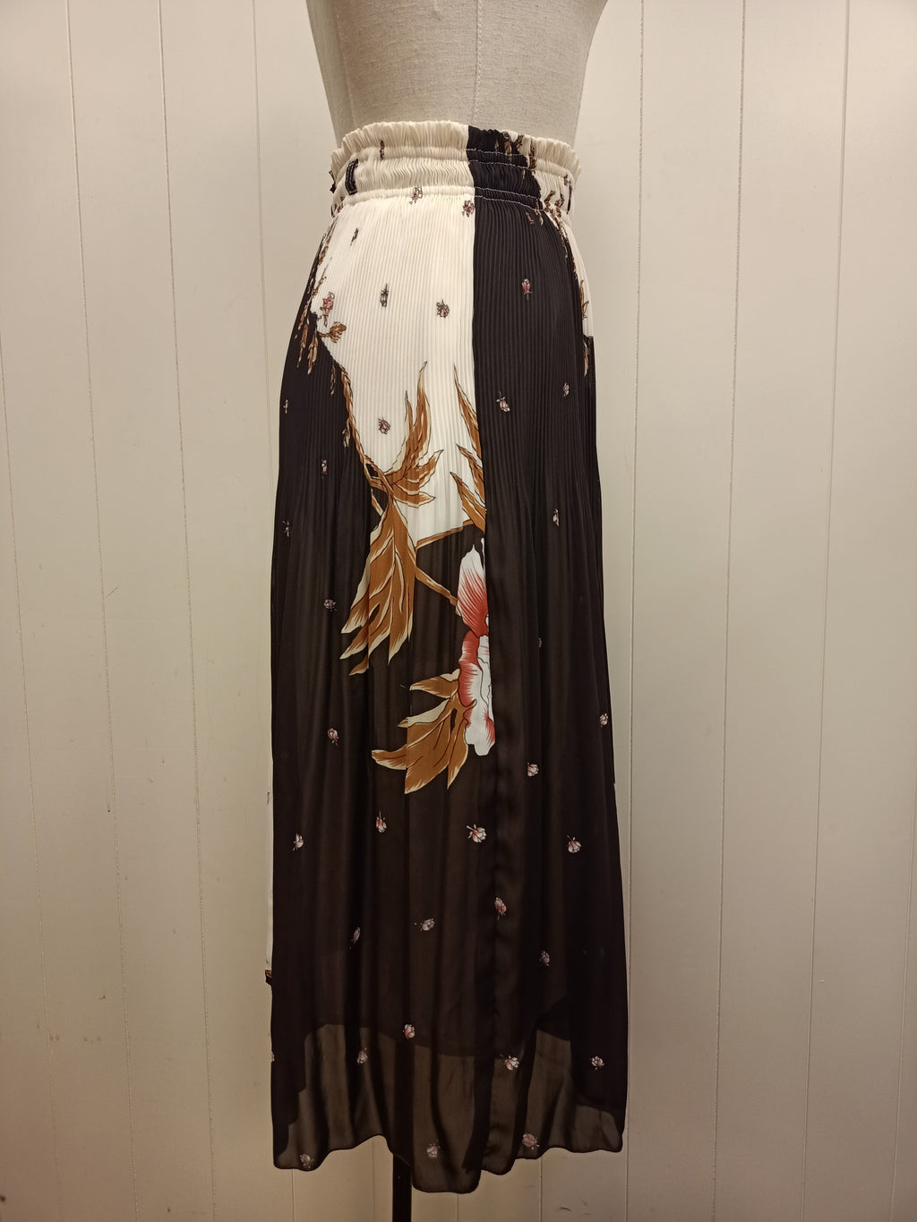 Vintage Plissé Flower Skirt