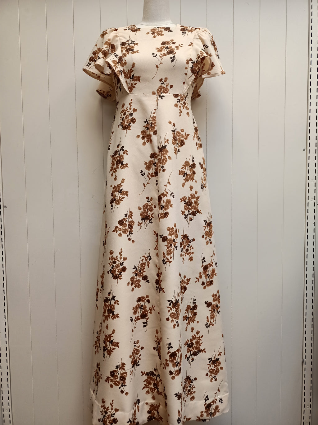 Vintage Cream Floral Dress
