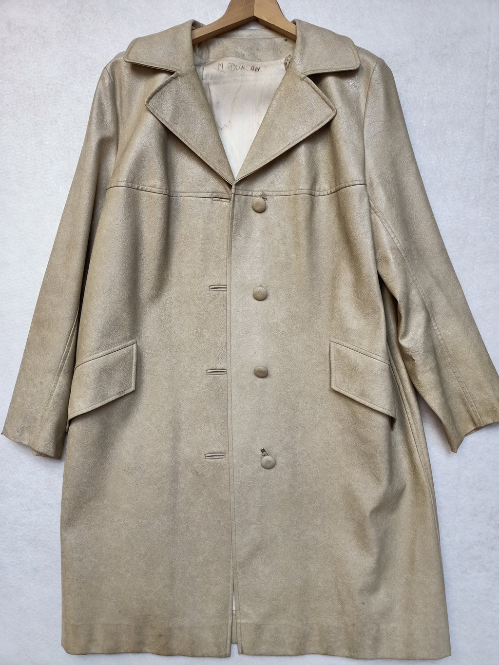 Vintage Faux Leather Coat