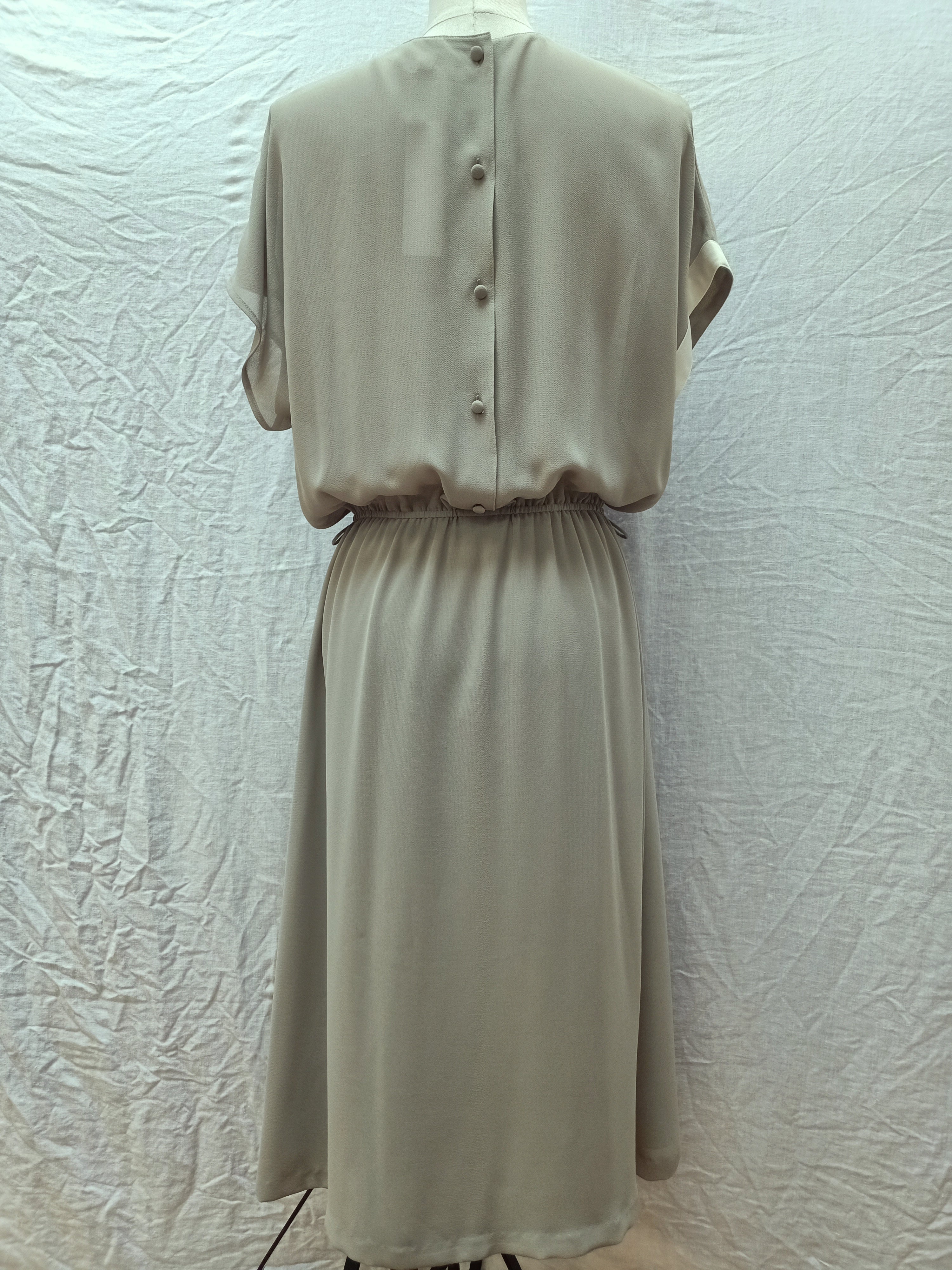 Vintage Sage Crepe Dress