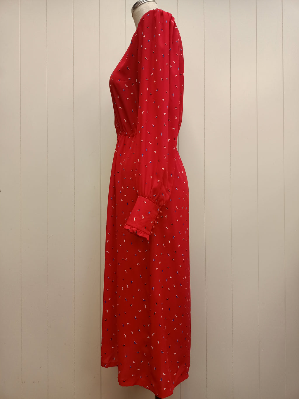 Vintage Red Confetti Dress