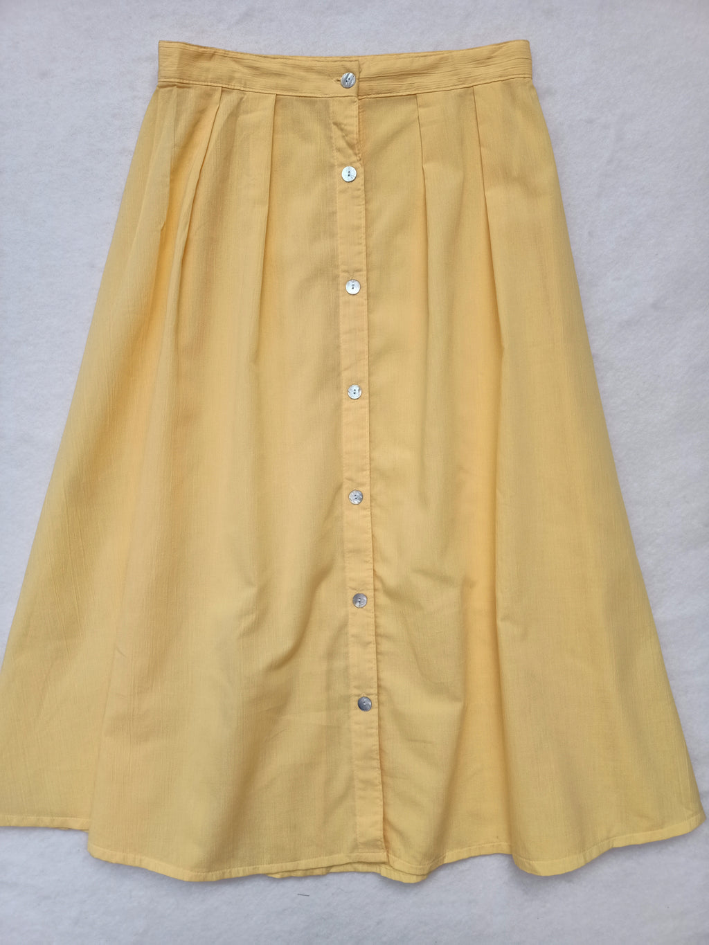 Vintage Yellow Button Up Skirt