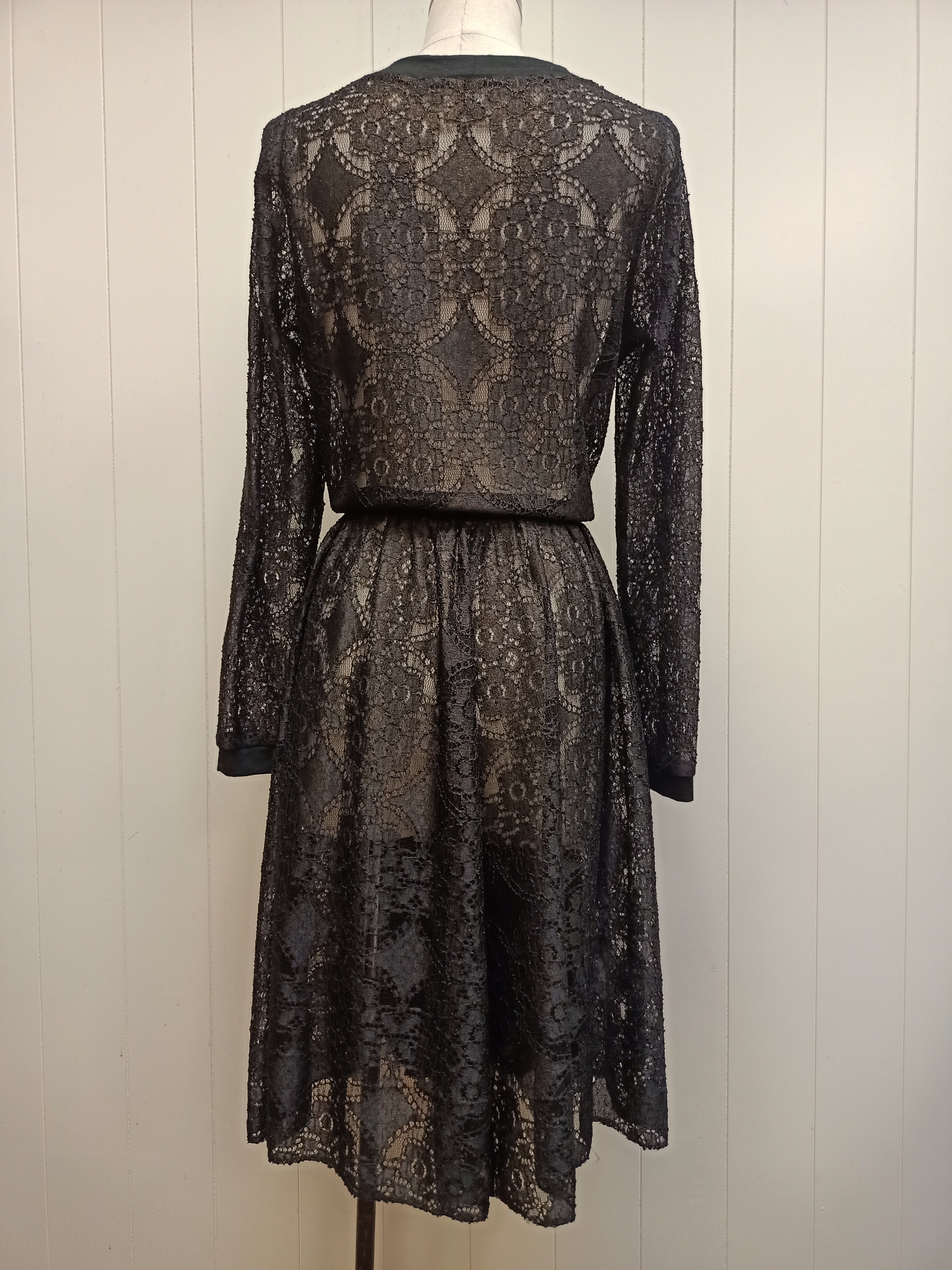 Liann Bellis Black Lace Dress
